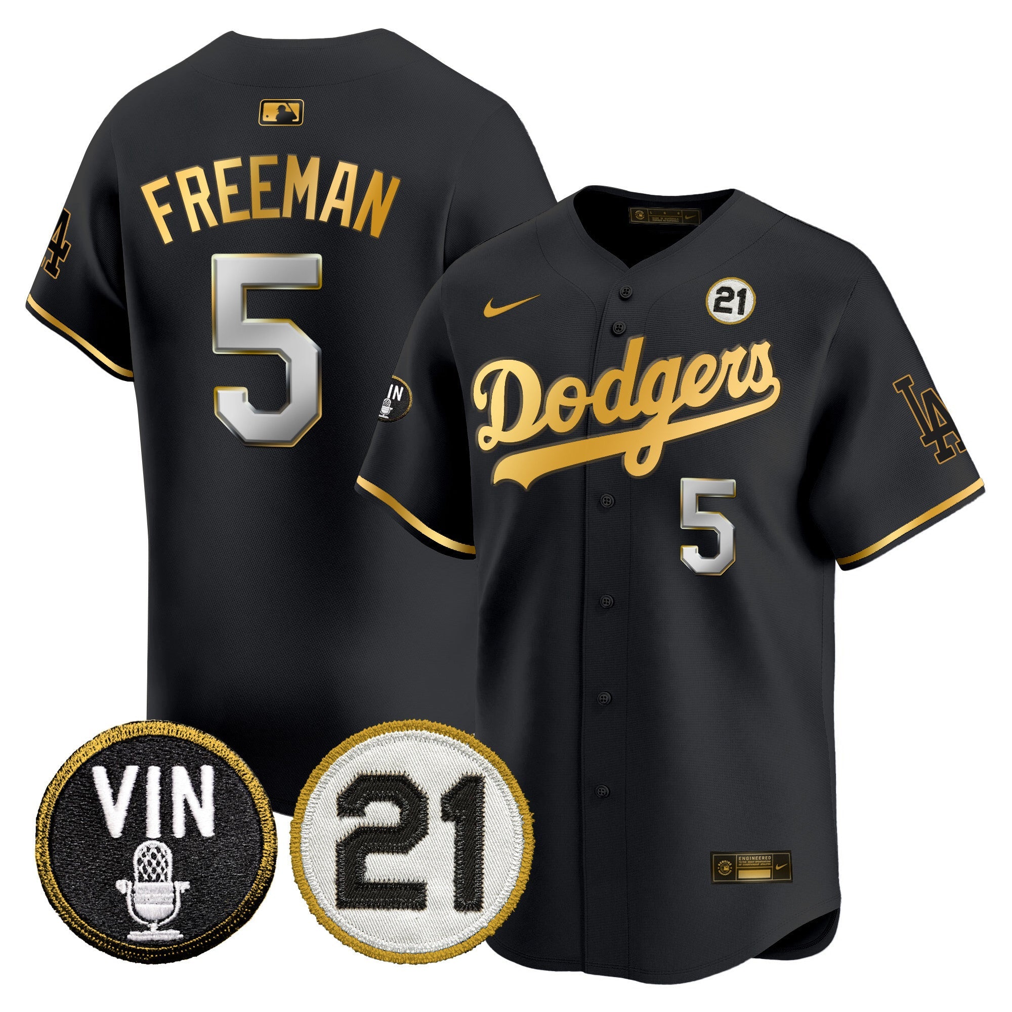Men’s Vin & Roberto Patch Gold Trim Vapor Premier Limited Jersey
