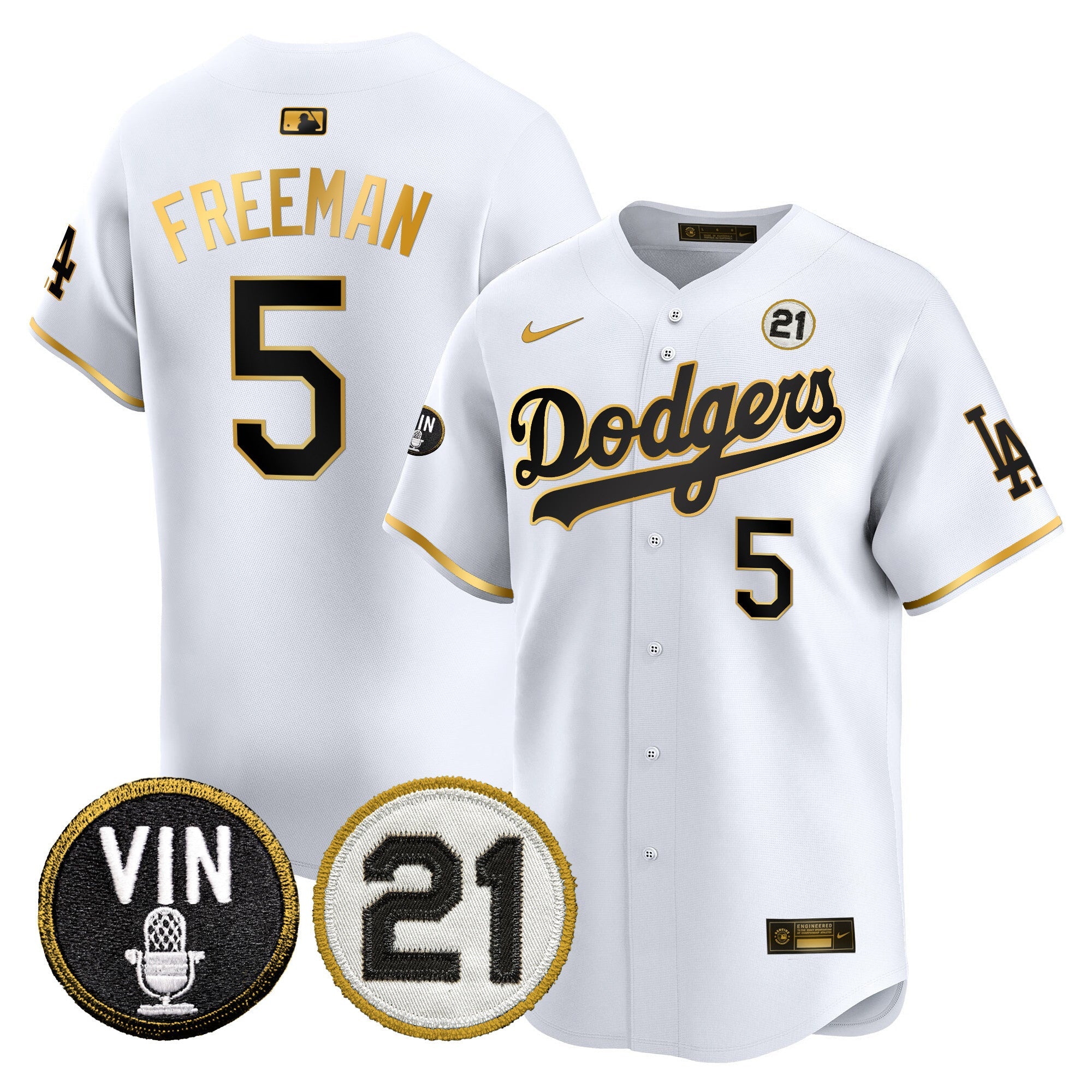 Men’s Vin & Roberto Patch Gold Trim Vapor Premier Limited Jersey