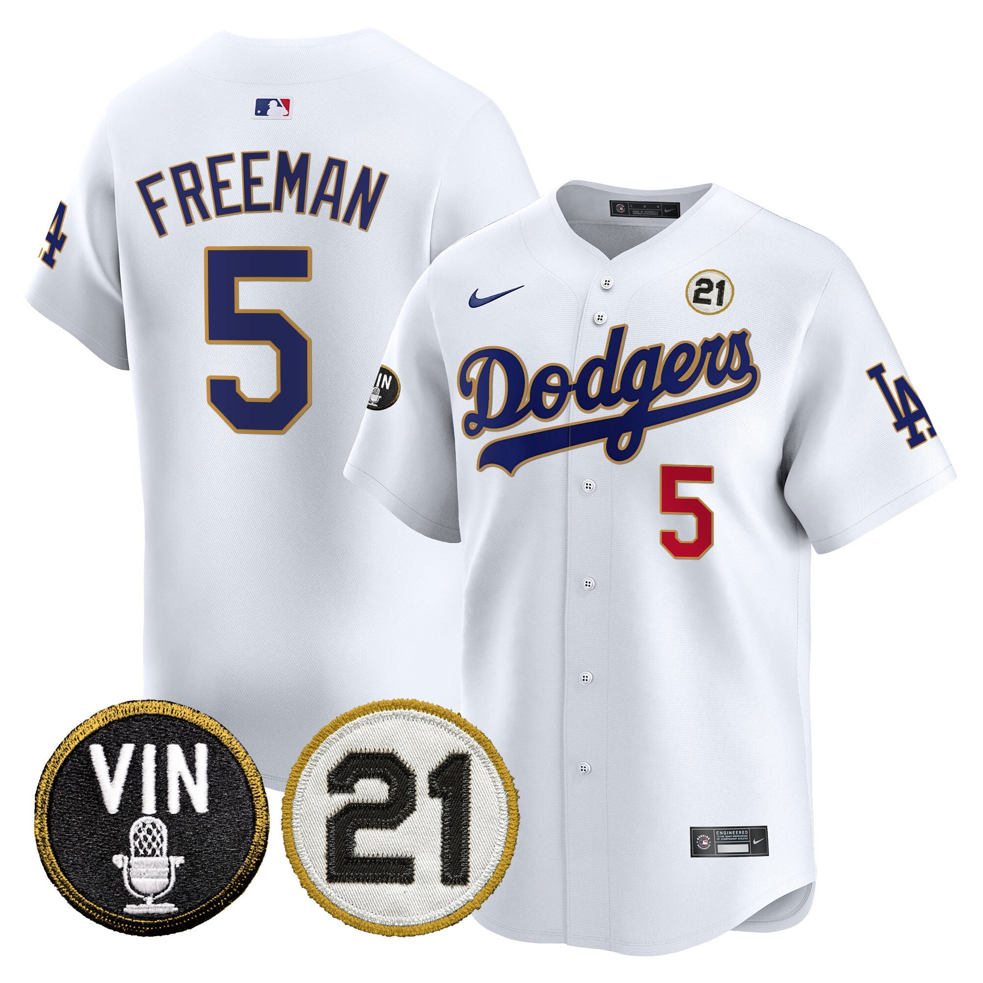 Men’s Vin & Roberto Patch Gold Trim Vapor Premier Limited Jersey