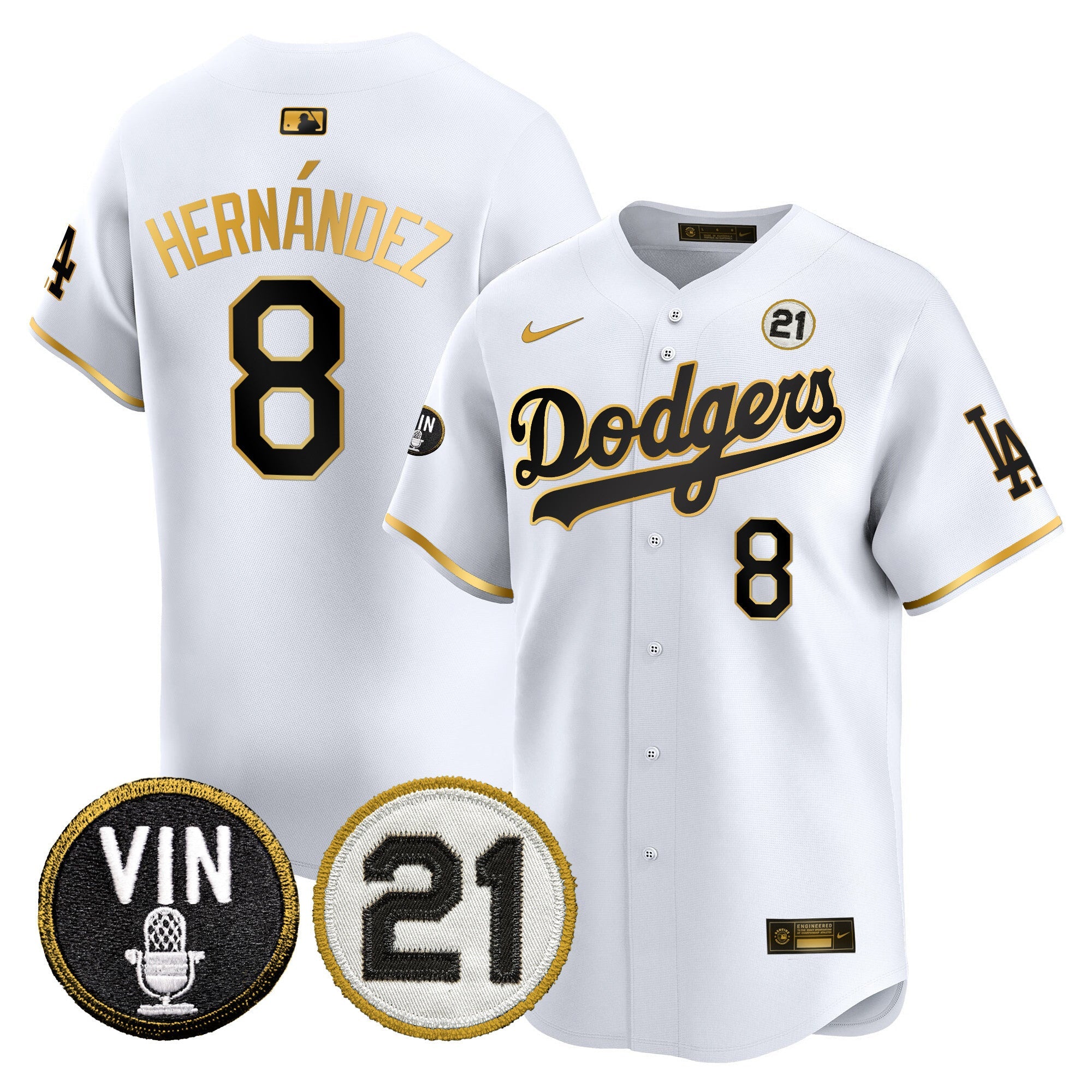 Men’s Vin & Roberto Patch Gold Trim Vapor Premier Limited Jersey