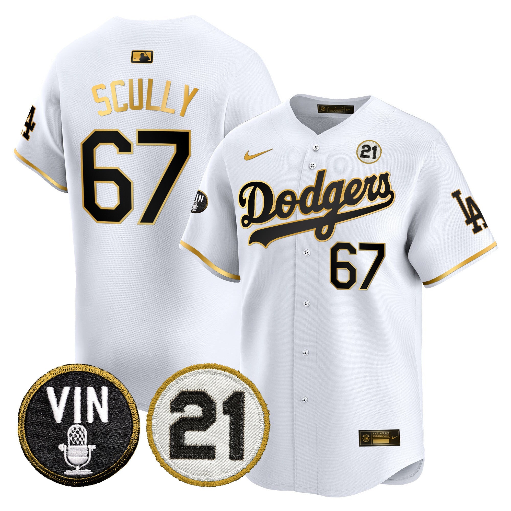Men’s Vin & Roberto Patch Gold Trim Vapor Premier Limited Jersey