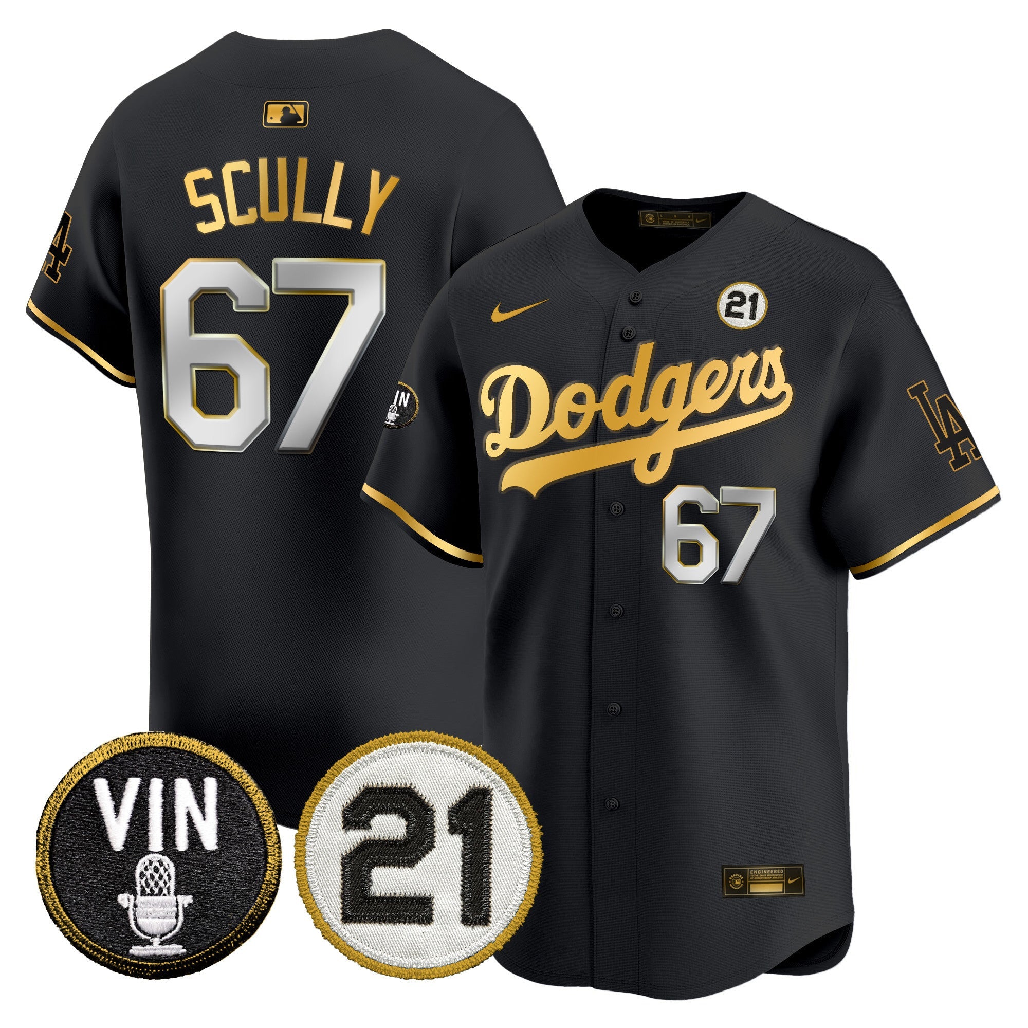 Men’s Vin & Roberto Patch Gold Trim Vapor Premier Limited Jersey