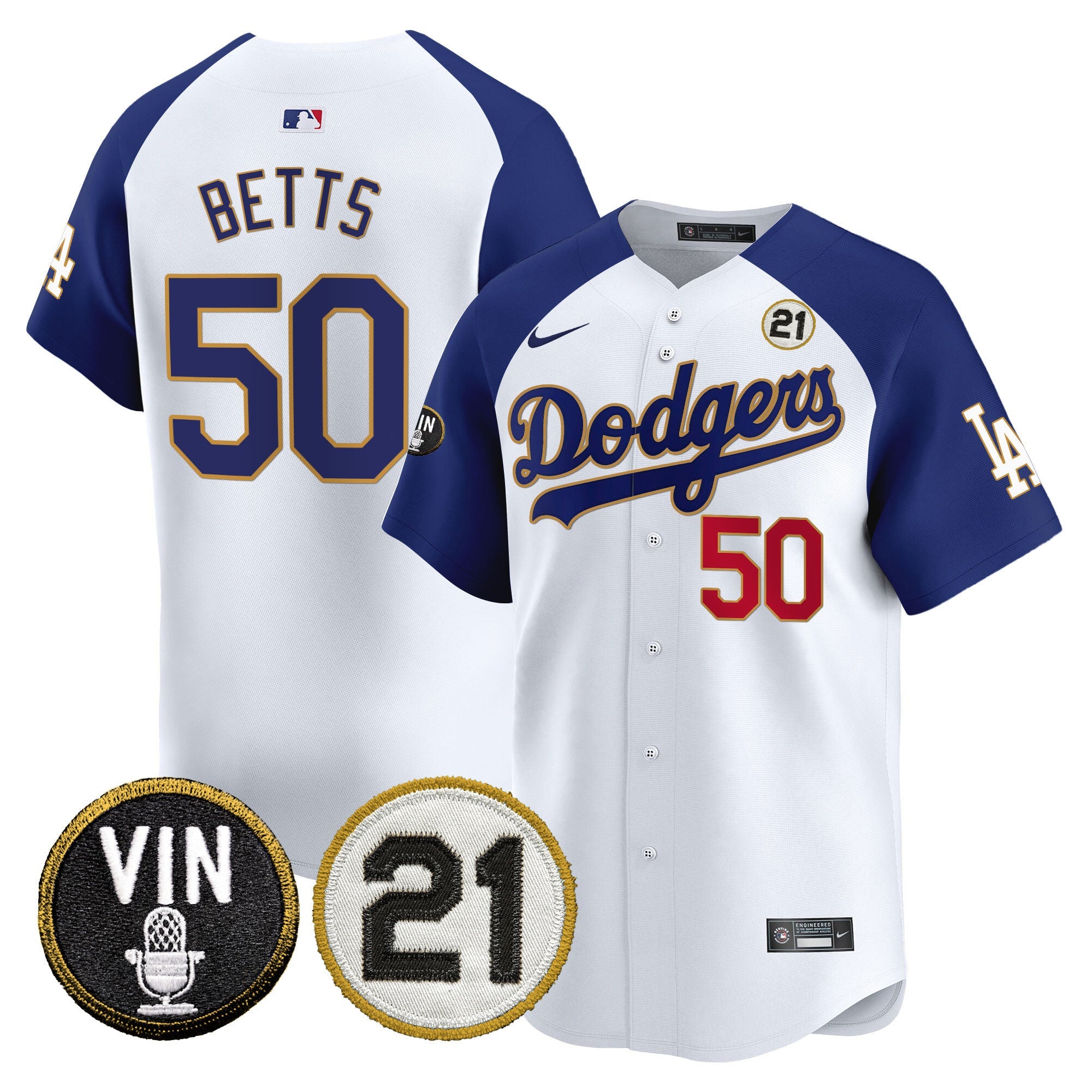 Men’s Vin & Roberto Patch Gold Trim Vapor Premier Limited Jersey