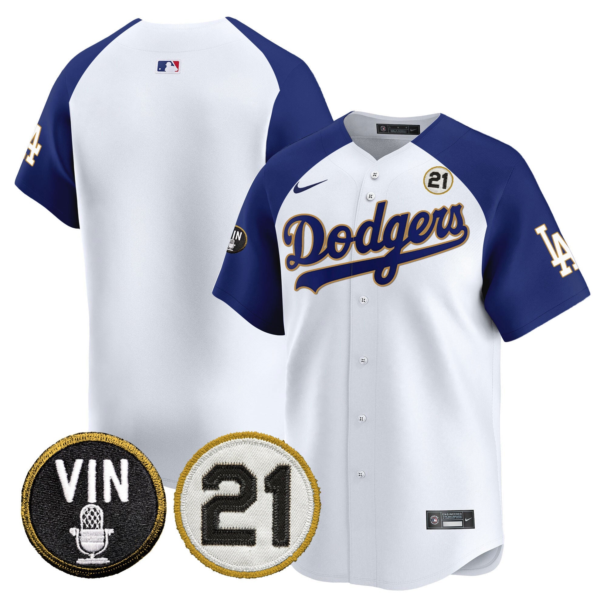 Men’s Vin & Roberto Patch Gold Trim Vapor Premier Limited Jersey