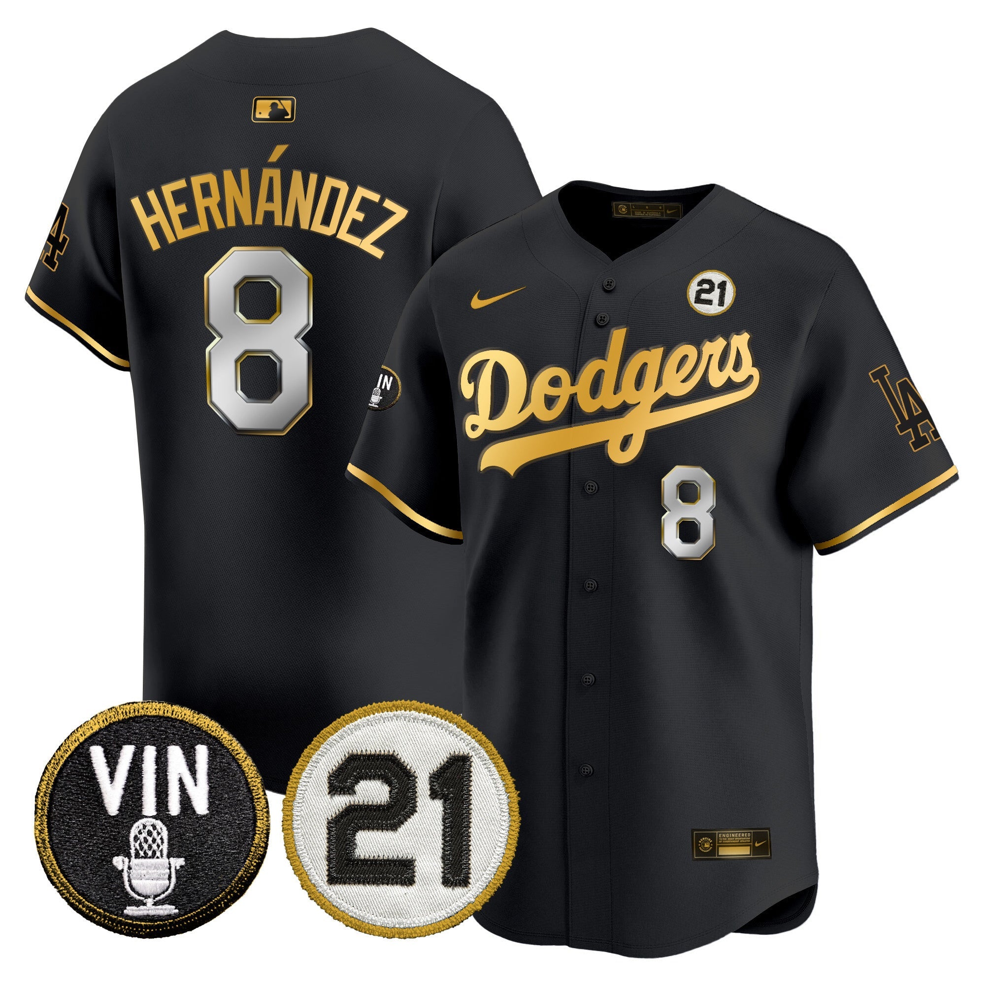 Men’s Vin & Roberto Patch Gold Trim Vapor Premier Limited Jersey