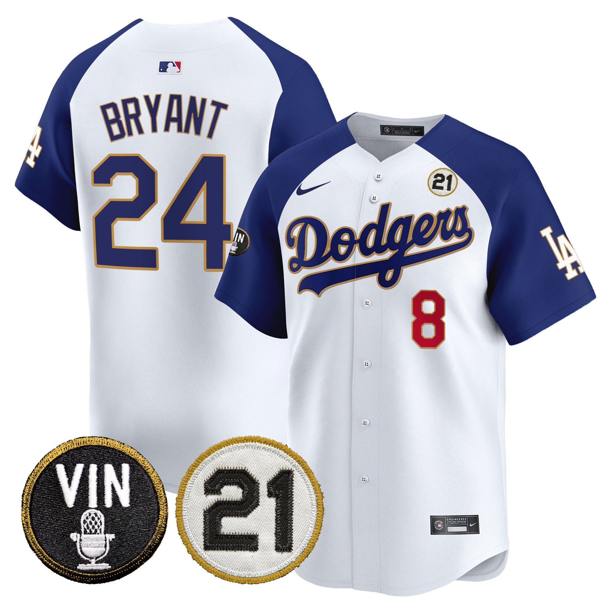 Men’s Vin & Roberto Patch Gold Trim Vapor Premier Limited Jersey
