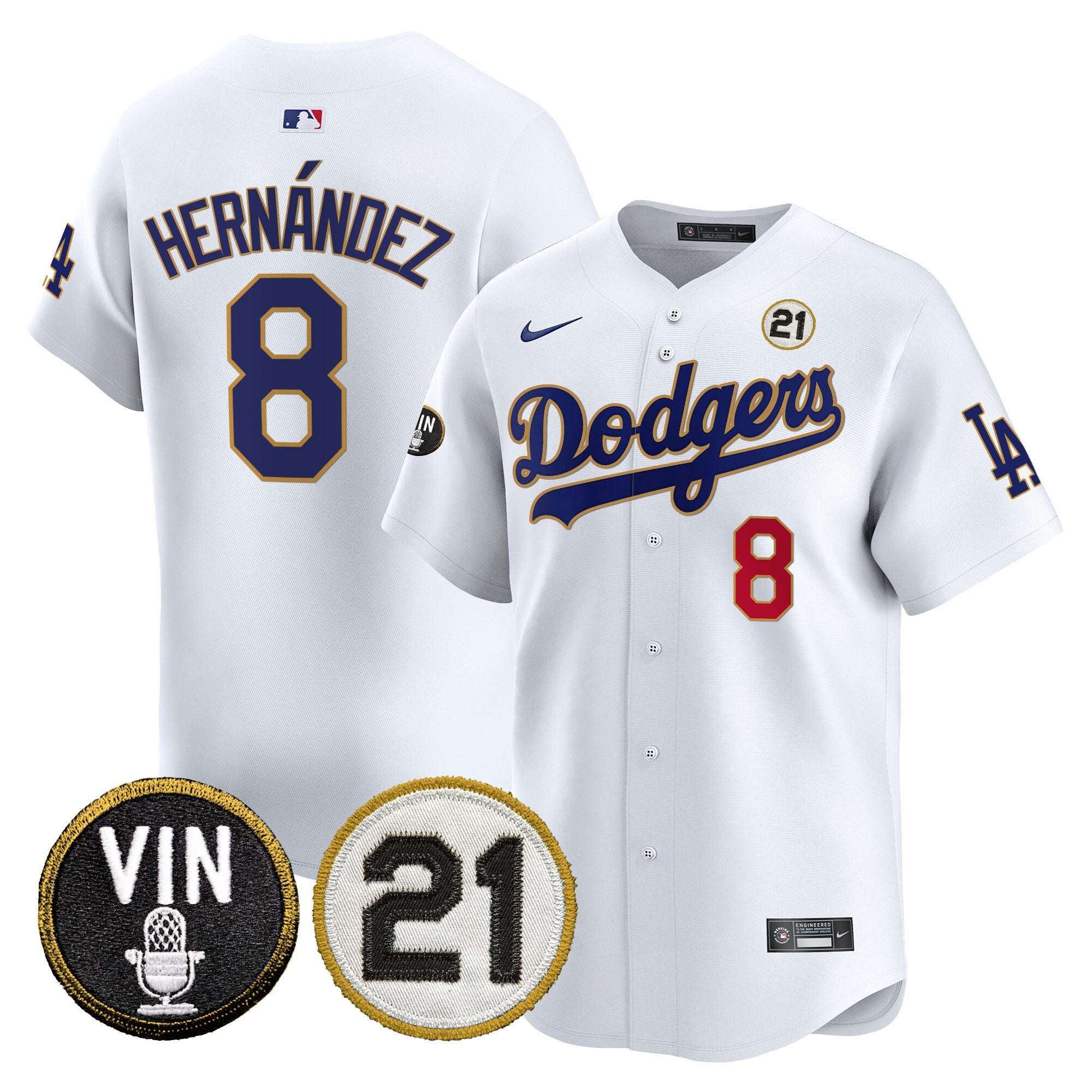 Men’s Vin & Roberto Patch Gold Trim Vapor Premier Limited Jersey