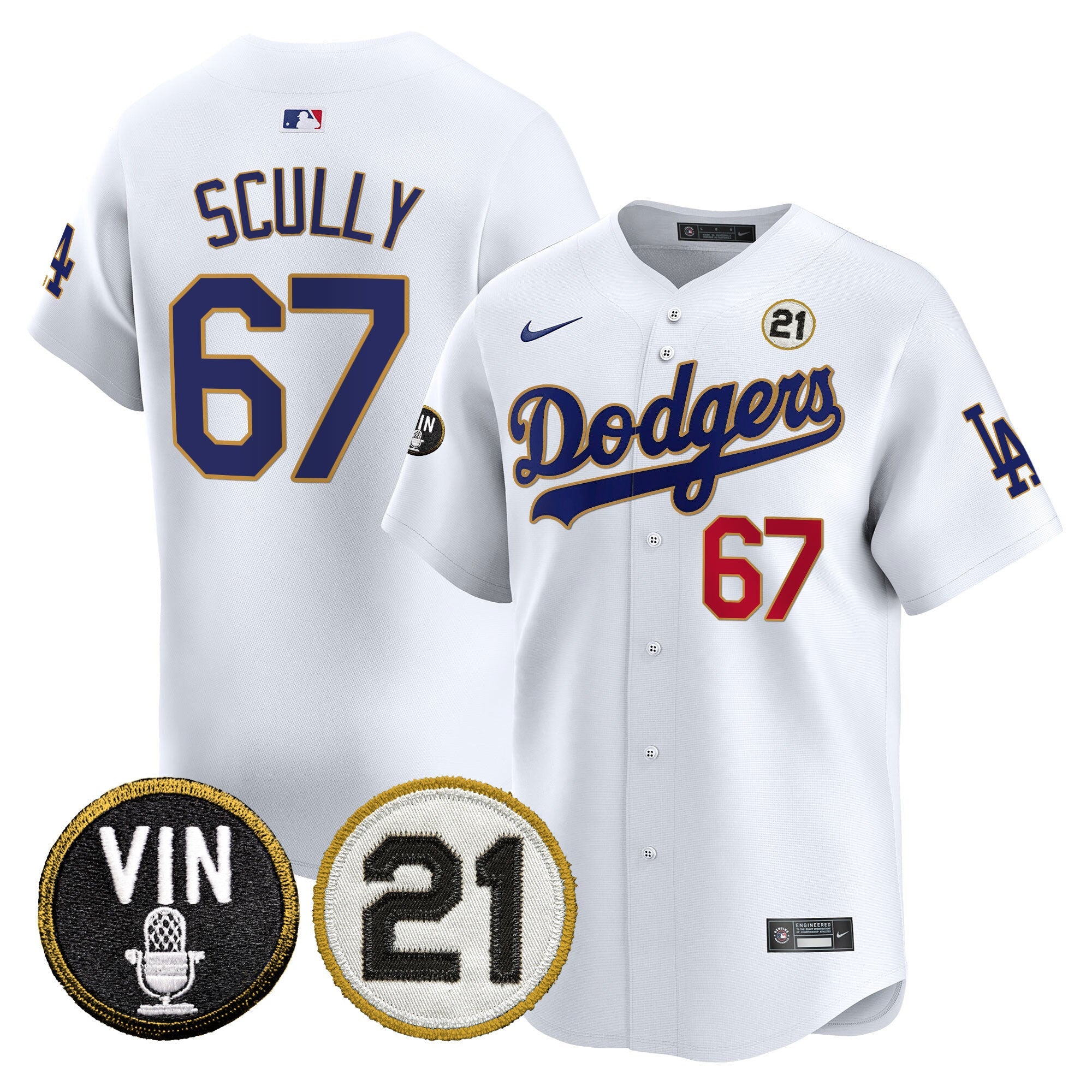 Men’s Vin & Roberto Patch Gold Trim Vapor Premier Limited Jersey