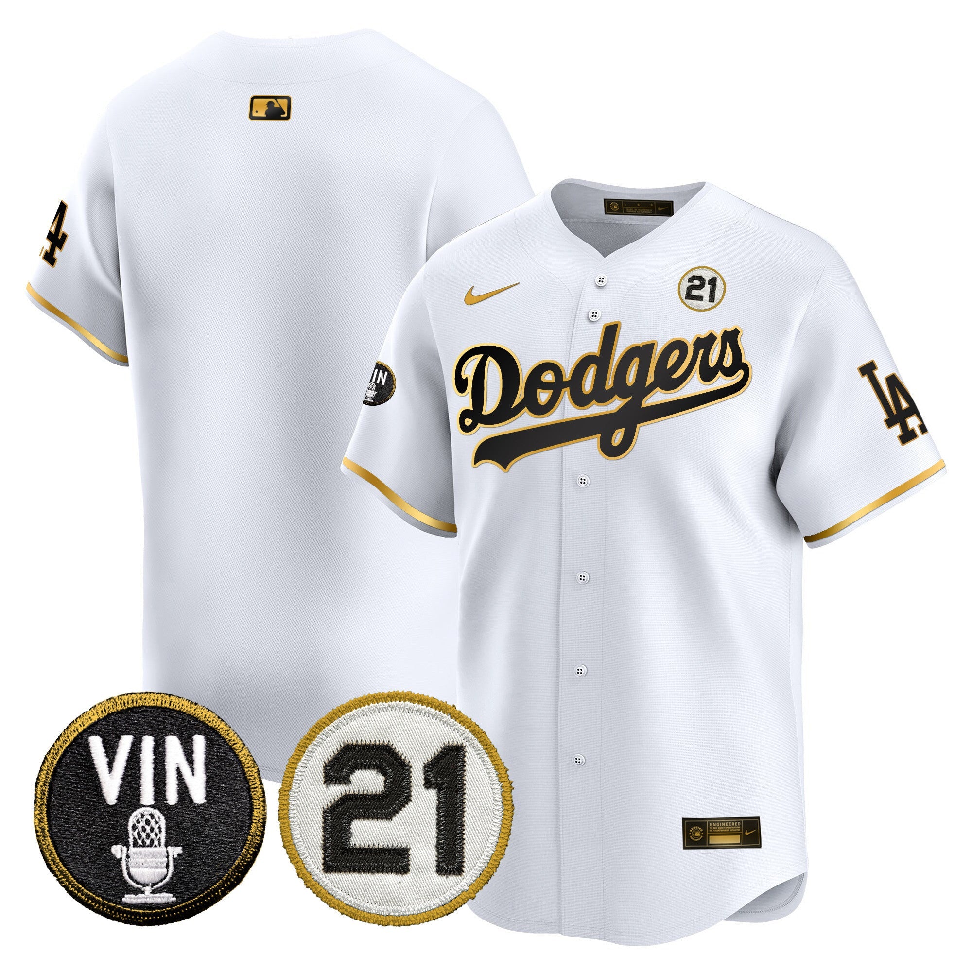 Men’s Vin & Roberto Patch Gold Trim Vapor Premier Limited Jersey
