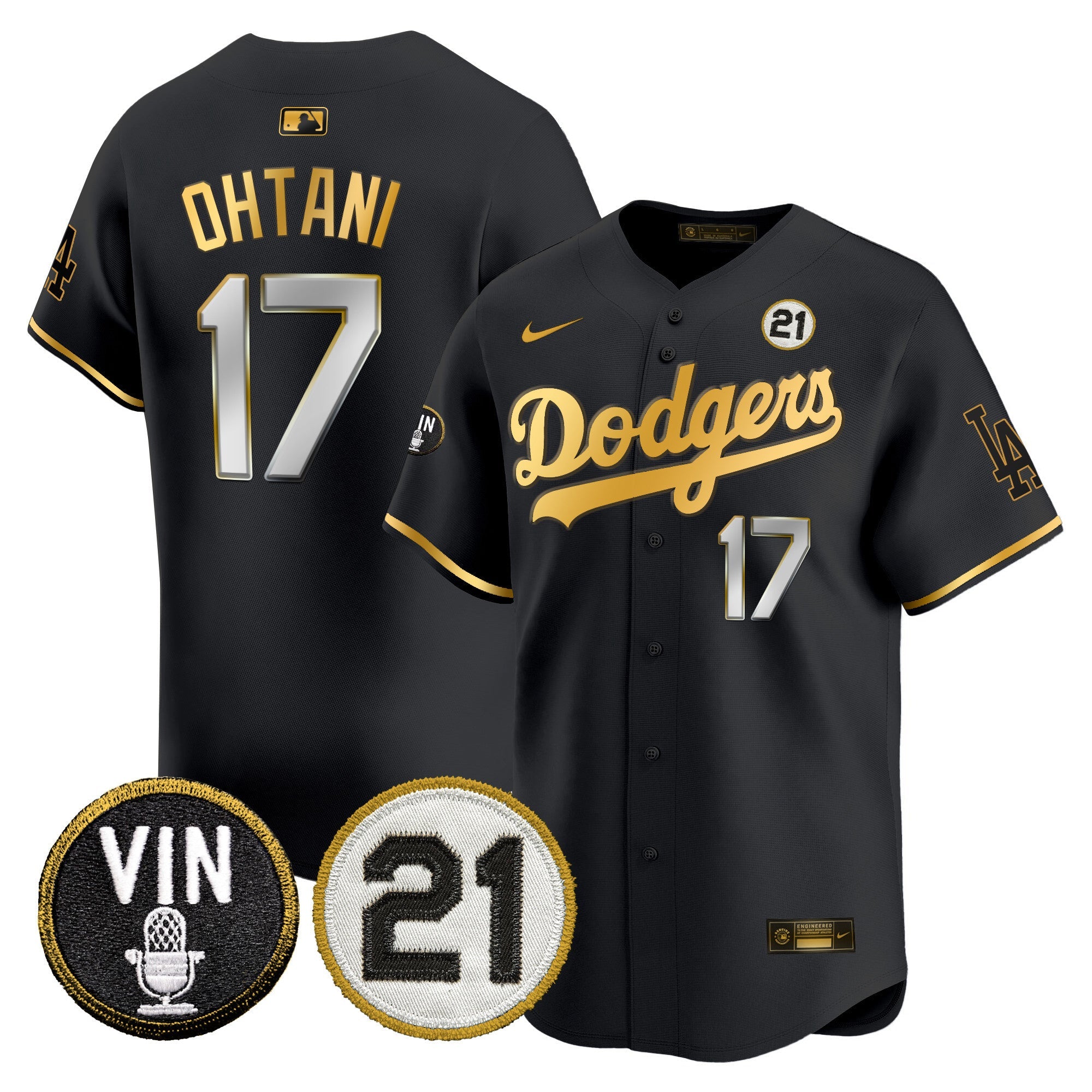 Men’s Vin & Roberto Patch Gold Trim Vapor Premier Limited Jersey