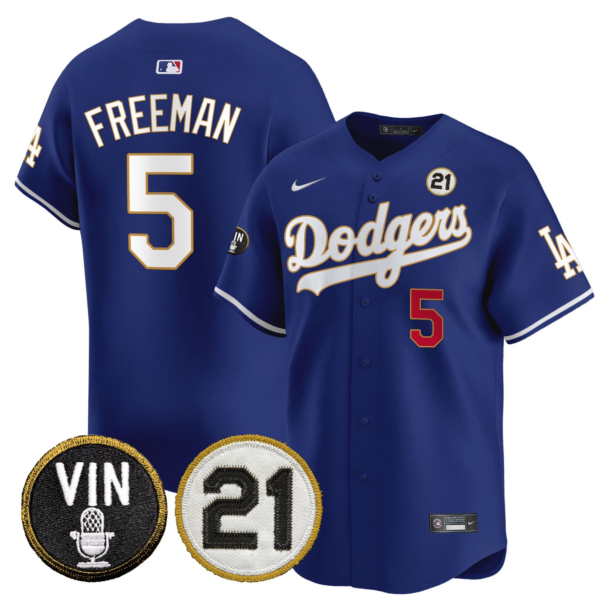 Men’s Vin & Roberto Patch Gold Trim Vapor Premier Limited Jersey