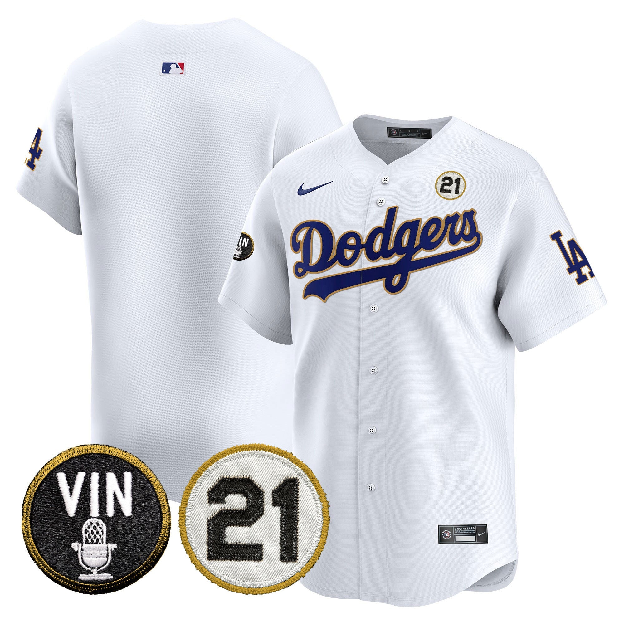 Men’s Vin & Roberto Patch Gold Trim Vapor Premier Limited Jersey