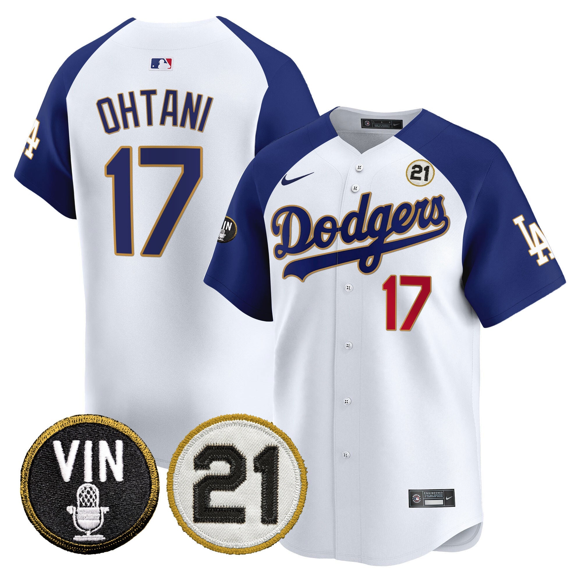 Men’s Vin & Roberto Patch Gold Trim Vapor Premier Limited Jersey
