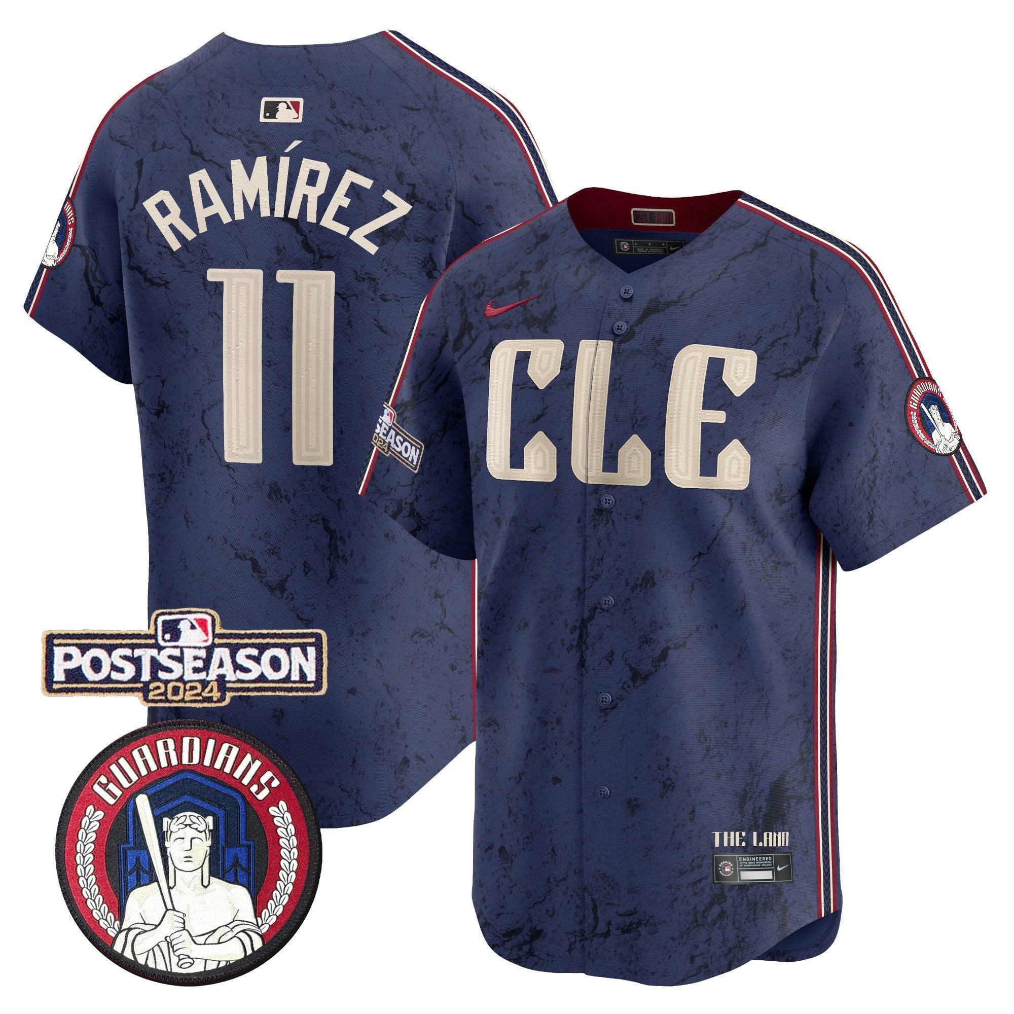 Men’s Cleveland 2024 Postseason Patch City Connect Vapor Premier Limited Jersey
