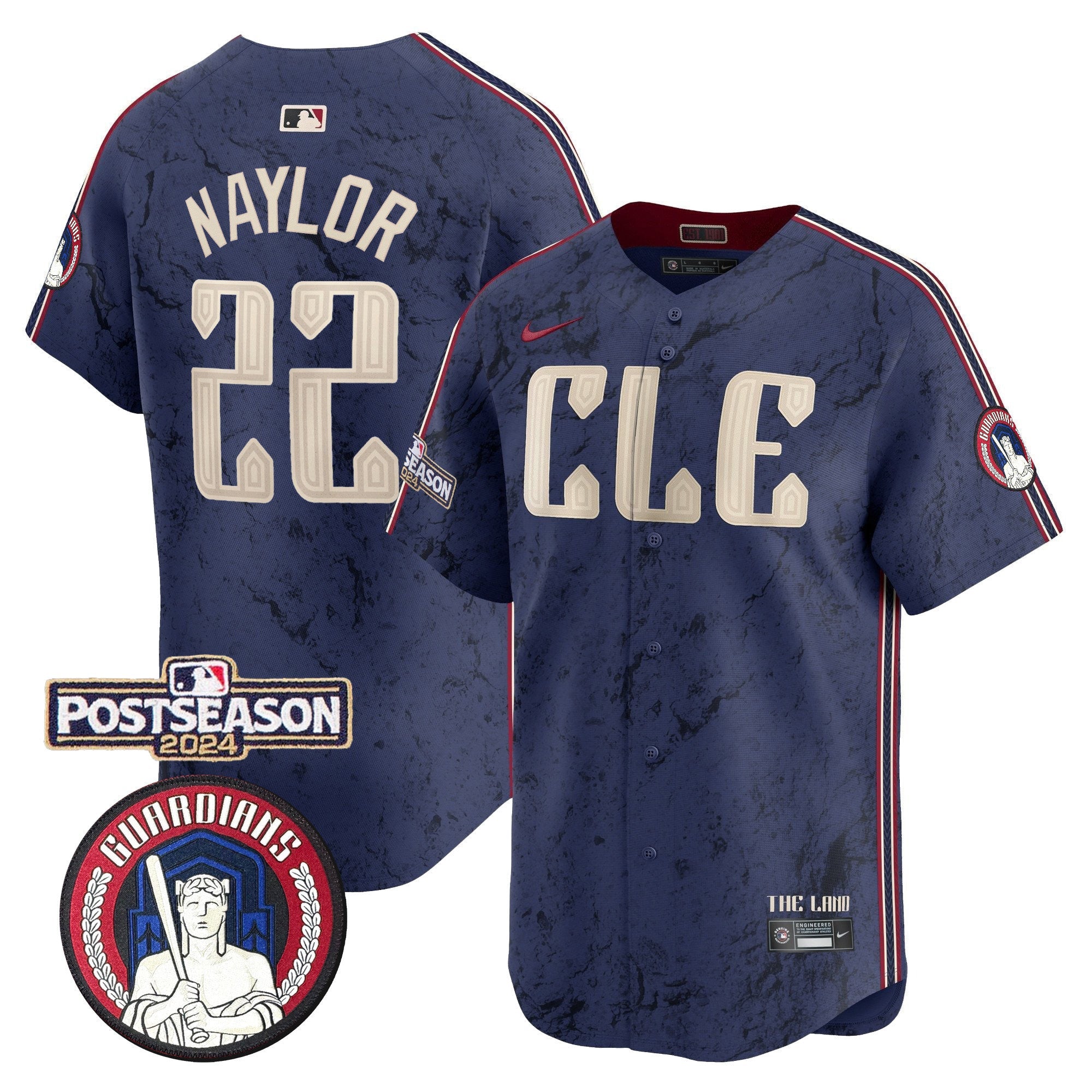 Men’s Cleveland 2024 Postseason Patch City Connect Vapor Premier Limited Jersey