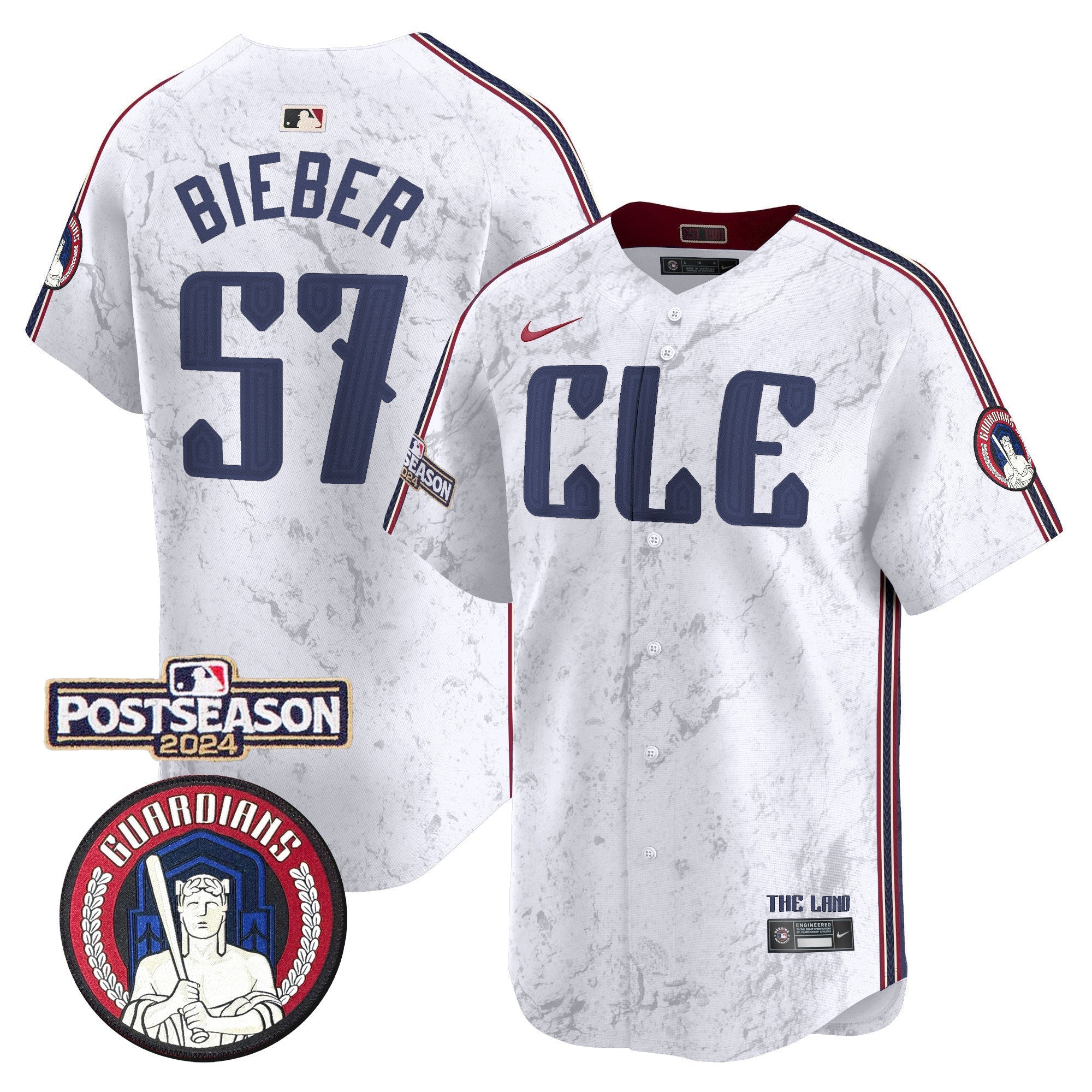 Men’s Cleveland 2024 Postseason Patch City Connect Vapor Premier Limited Jersey
