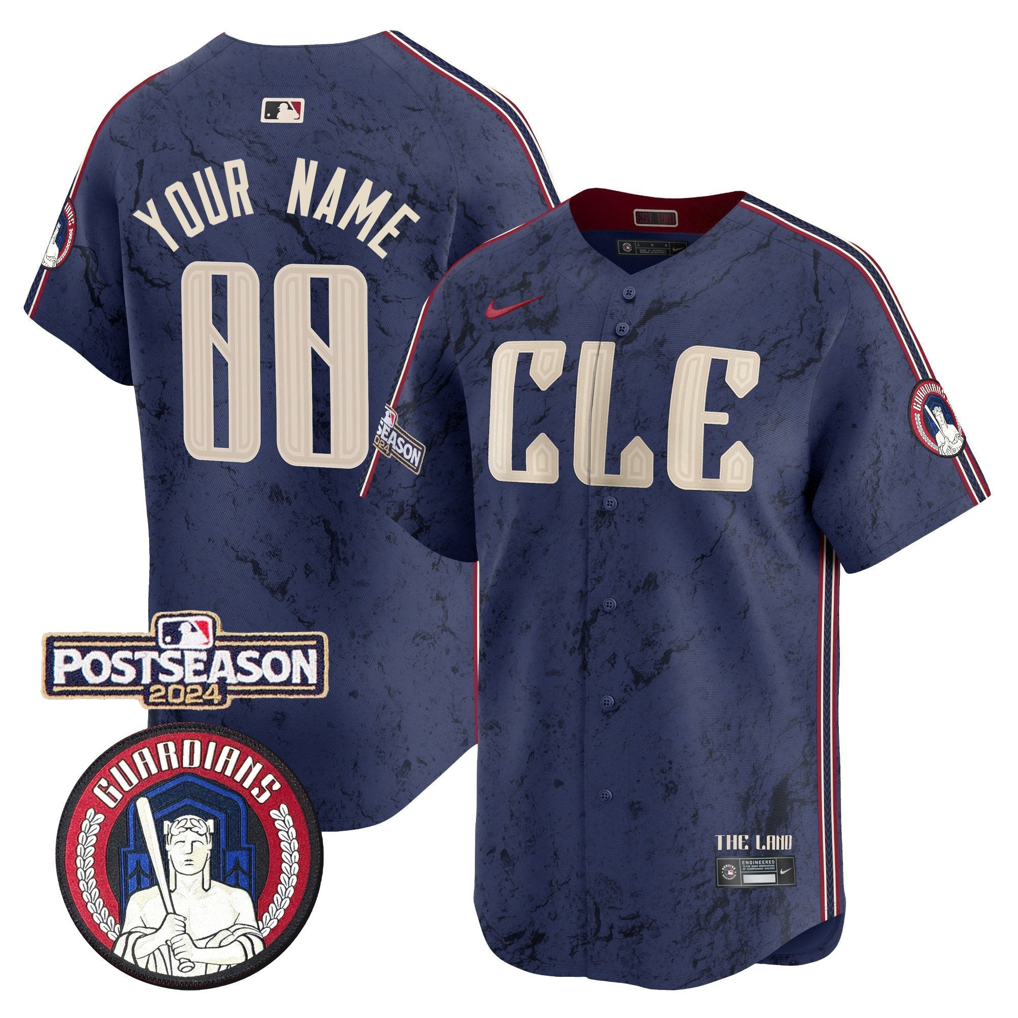 Cleveland 2024 Postseason Patch City Connect Vapor Premier Limited Custom Jersey