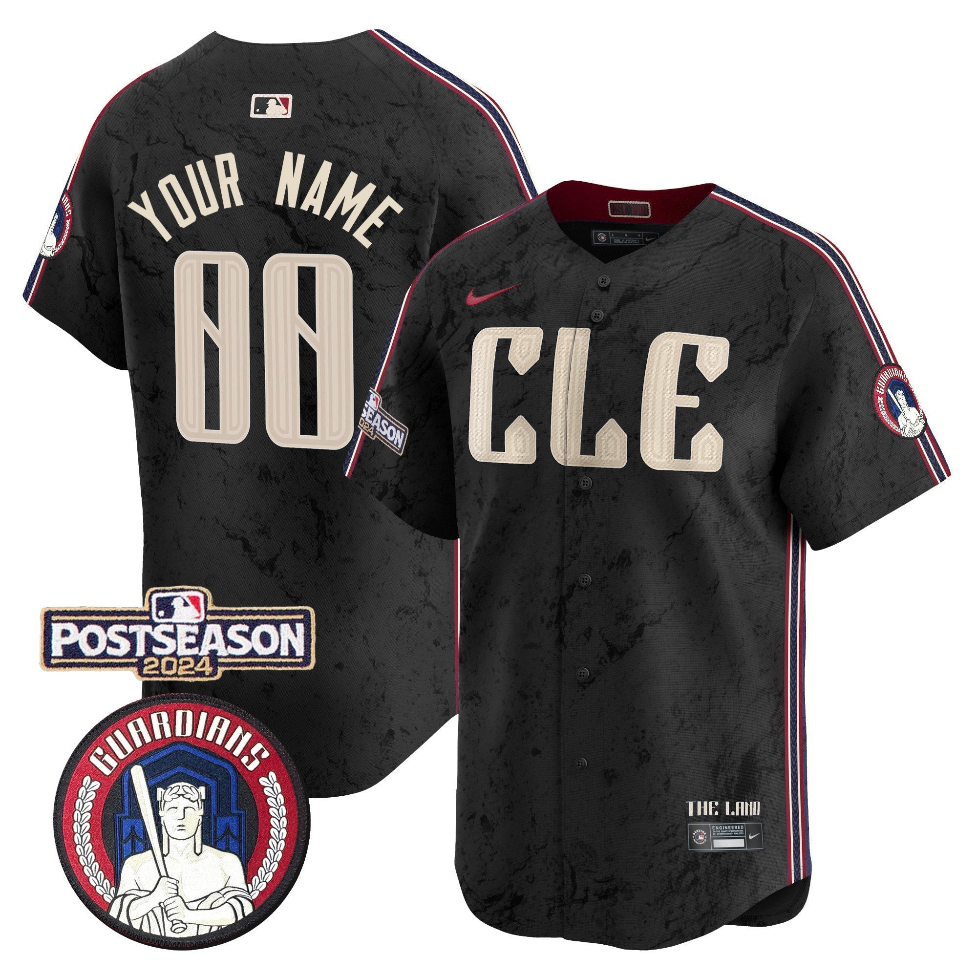 Cleveland 2024 Postseason Patch City Connect Vapor Premier Limited Custom Jersey