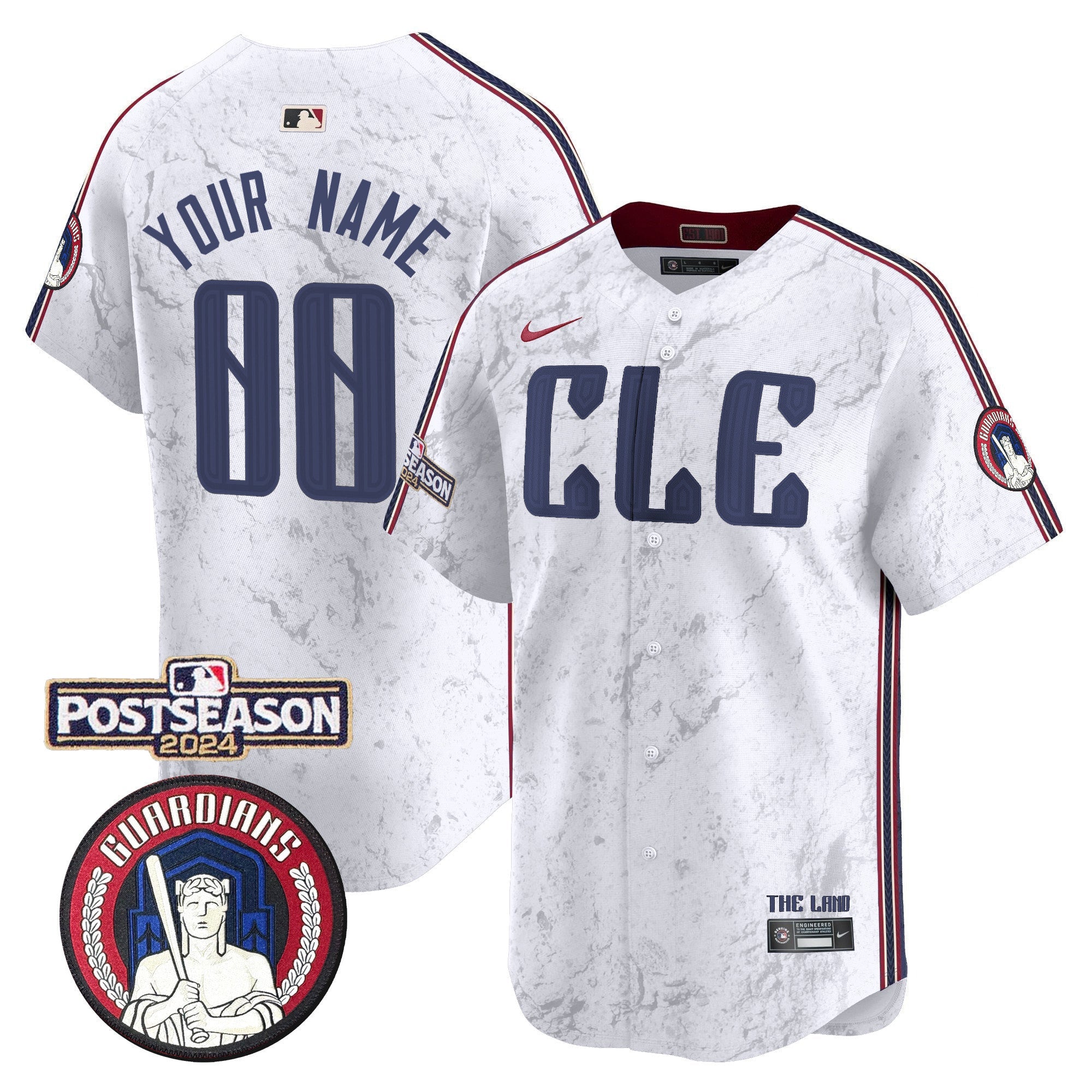 Cleveland 2024 Postseason Patch City Connect Vapor Premier Limited Custom Jersey