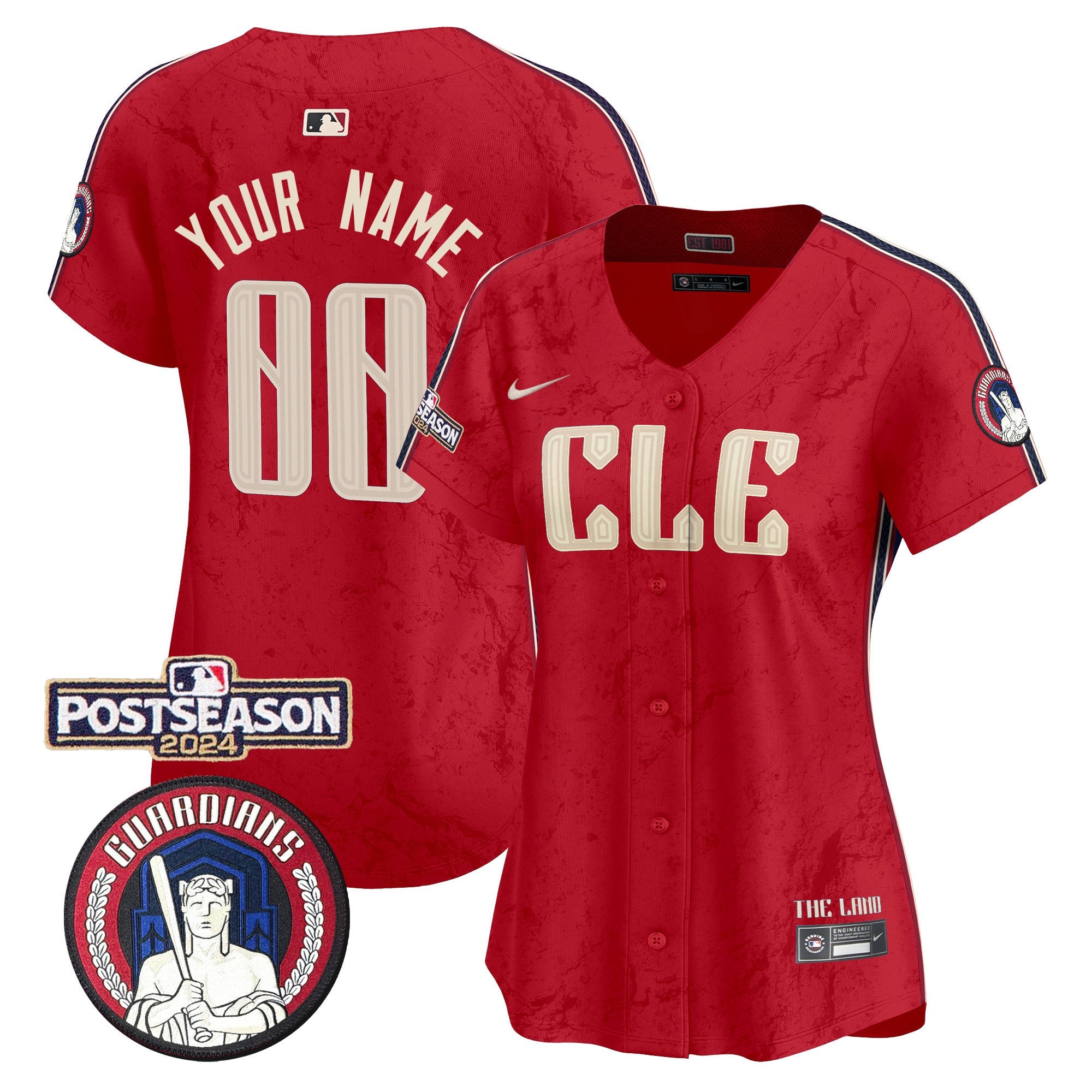 Cleveland 2024 Postseason Patch City Connect Vapor Premier Limited Custom Jersey
