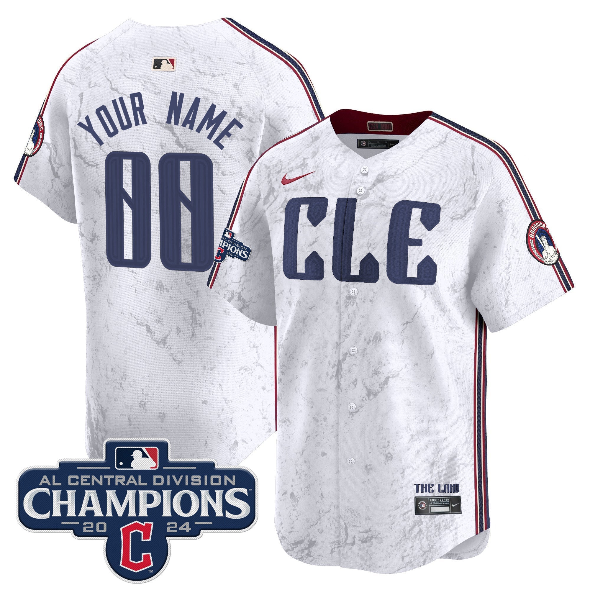 Cleveland 2024 AL Central Division Champions Vapor Premier Limited Custom Jersey