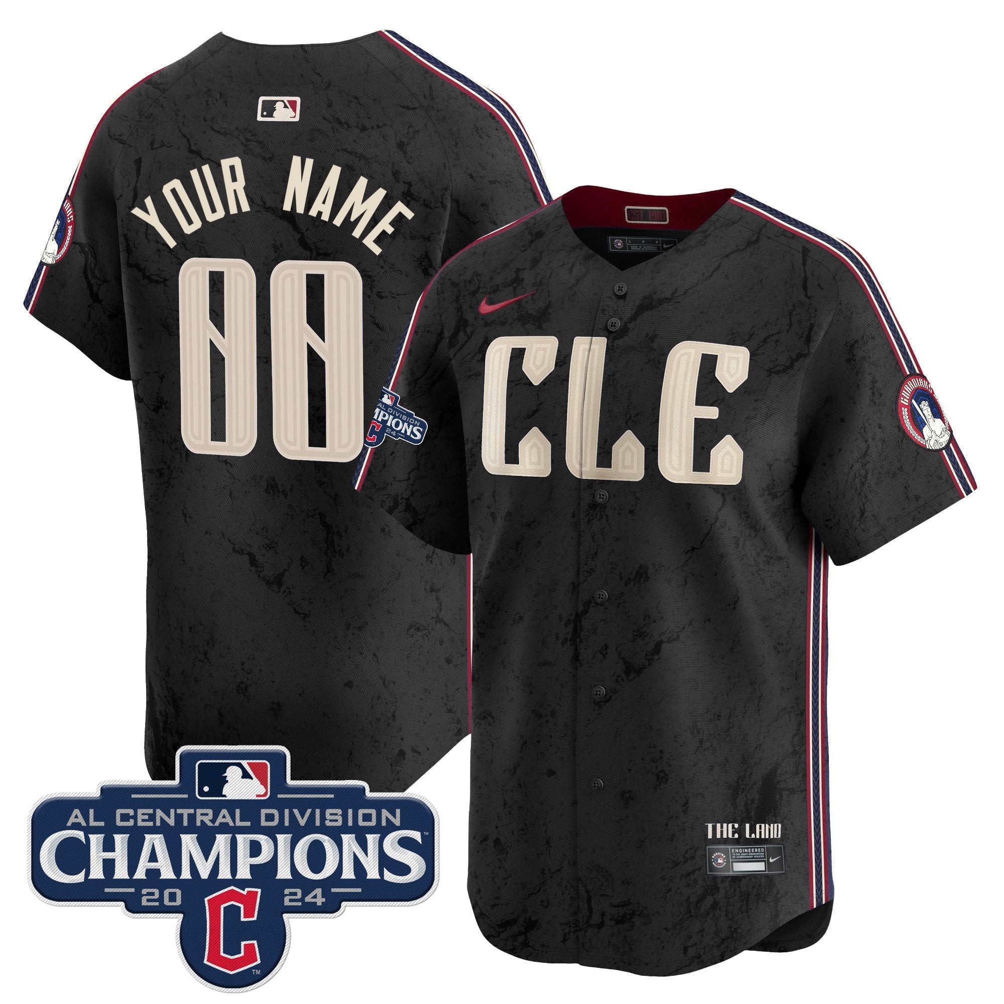Cleveland 2024 AL Central Division Champions Vapor Premier Limited Custom Jersey