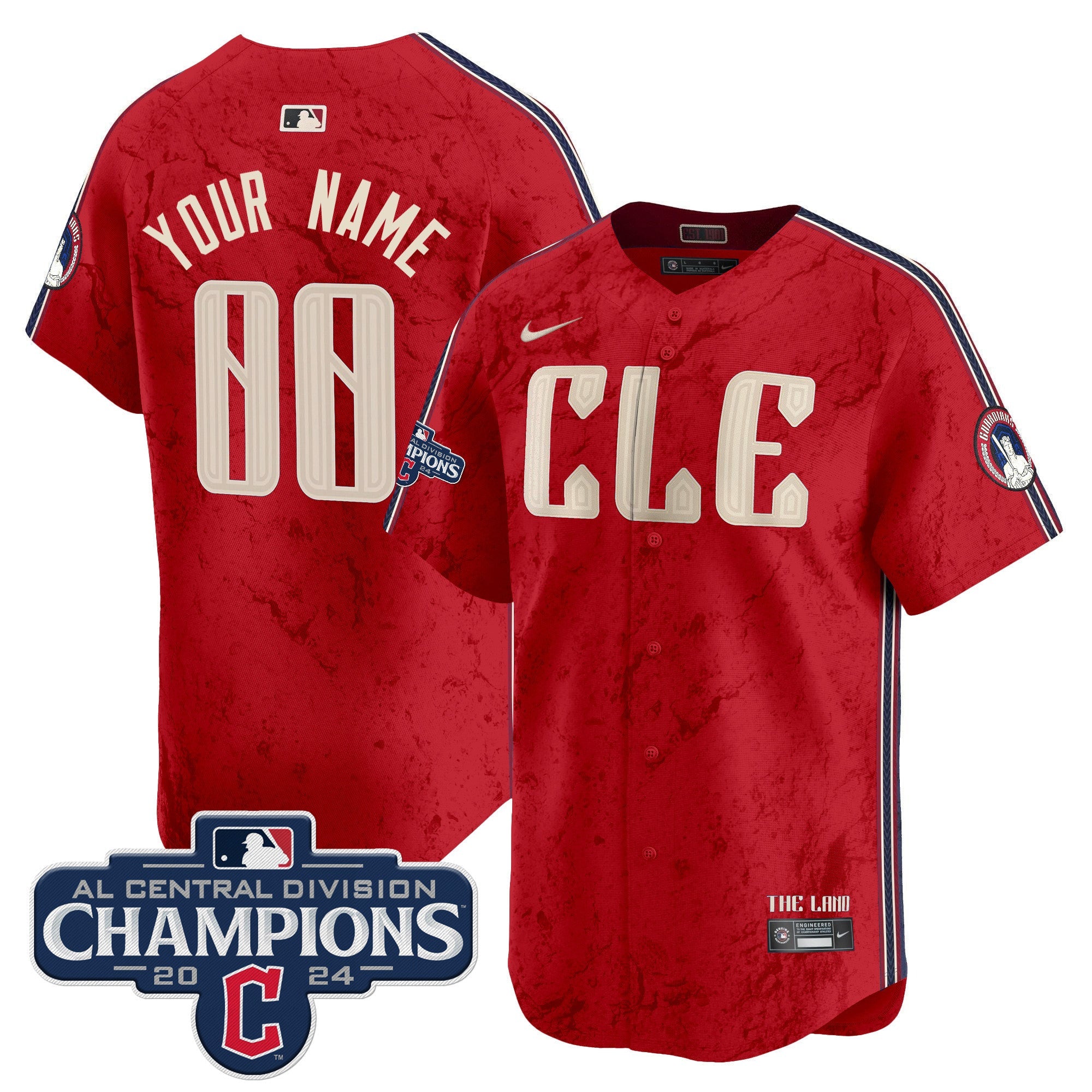 Cleveland 2024 AL Central Division Champions Vapor Premier Limited Custom Jersey