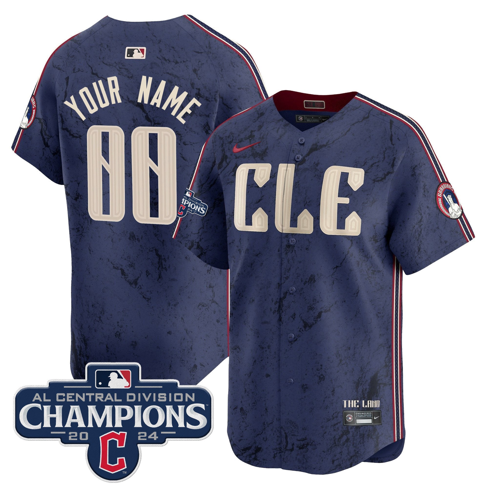 Cleveland 2024 AL Central Division Champions Vapor Premier Limited Custom Jersey