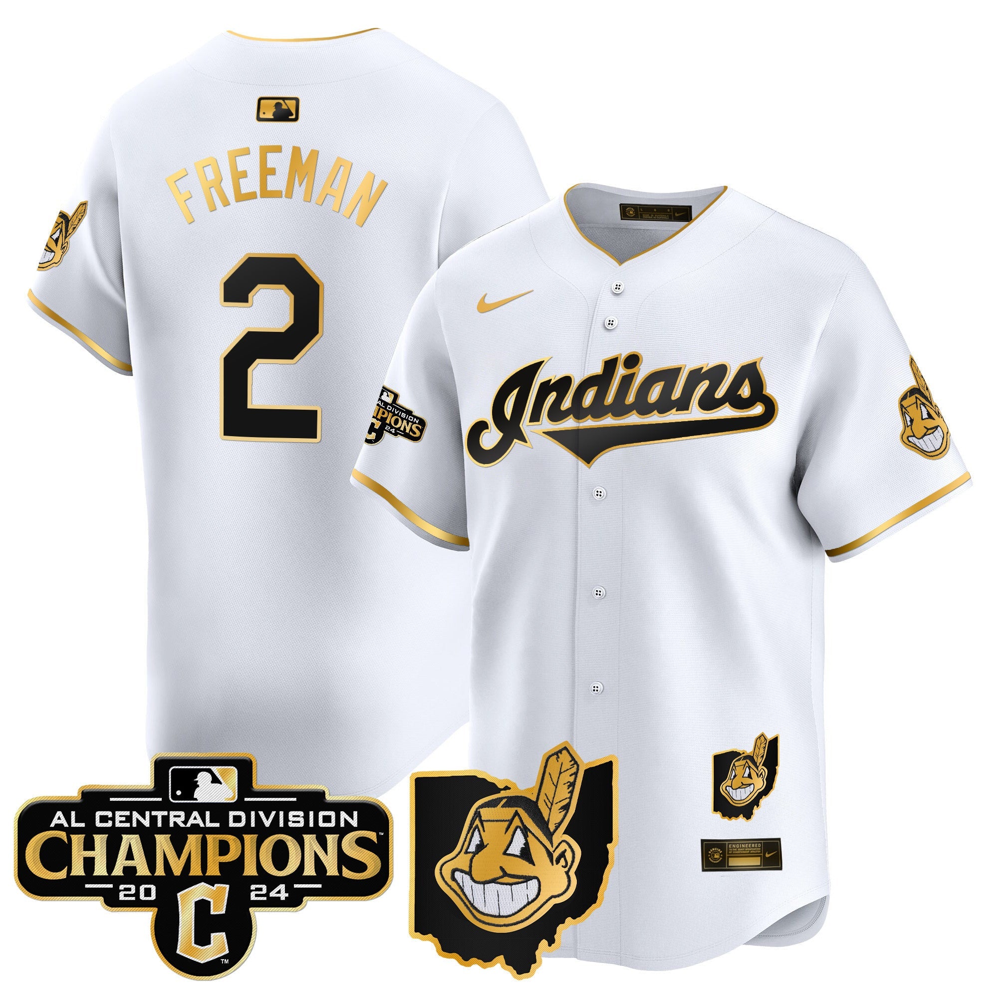 Men’s Cleveland Indians 2024 AL Central Division Champions Vapor Premier Limited Jersey