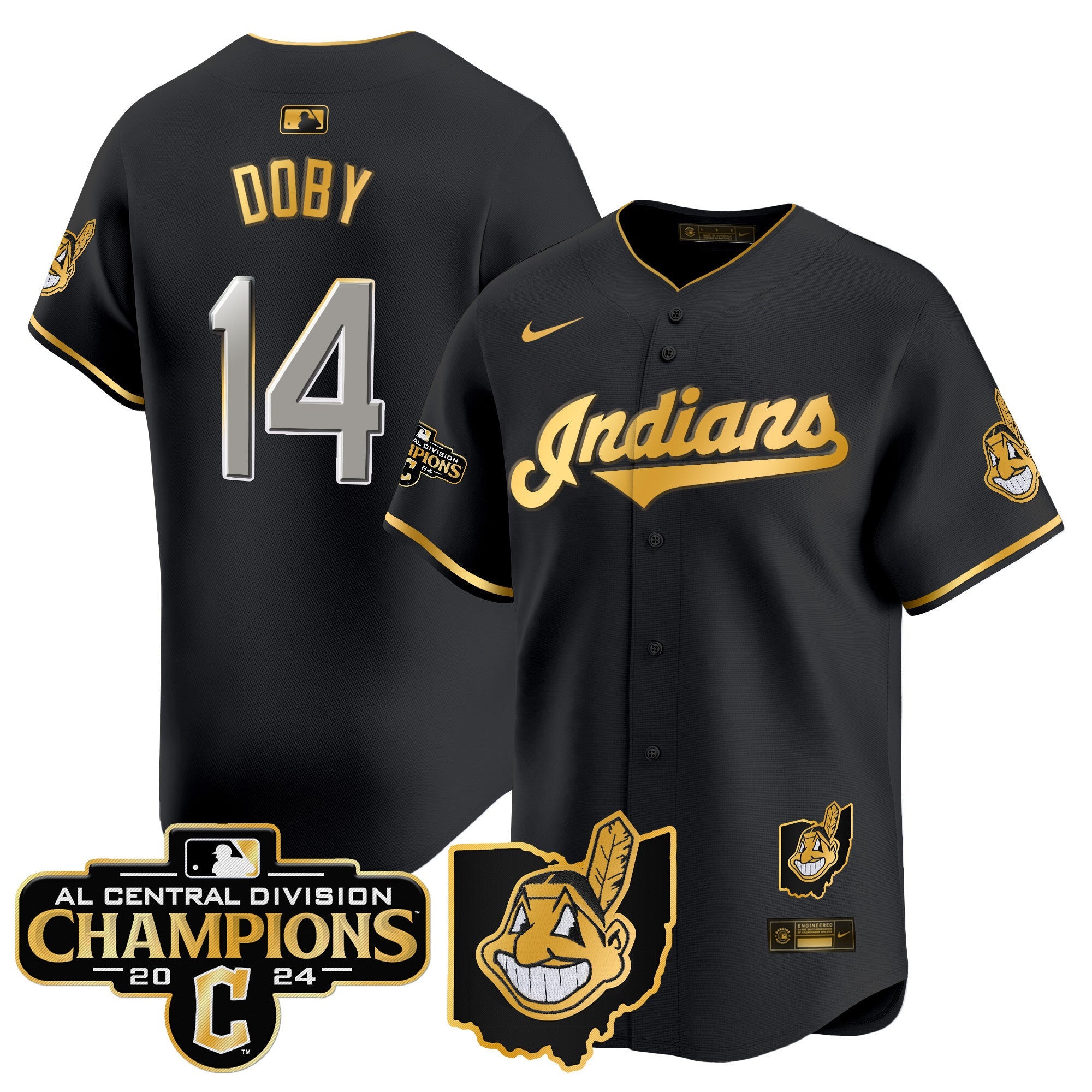 Men’s Cleveland Indians 2024 AL Central Division Champions Vapor Premier Limited Jersey
