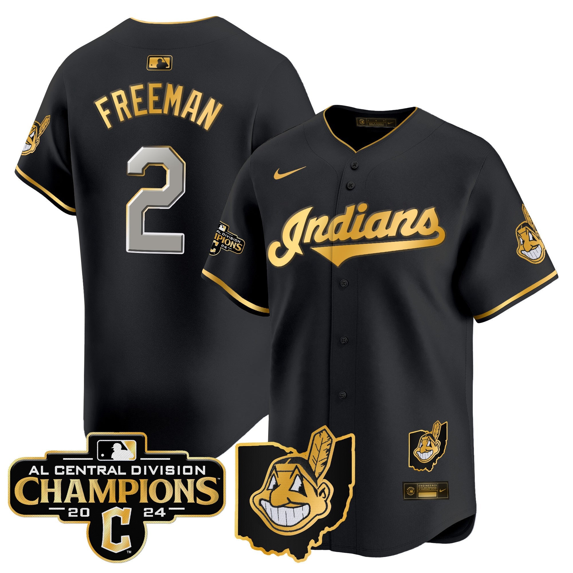 Men’s Cleveland Indians 2024 AL Central Division Champions Vapor Premier Limited Jersey