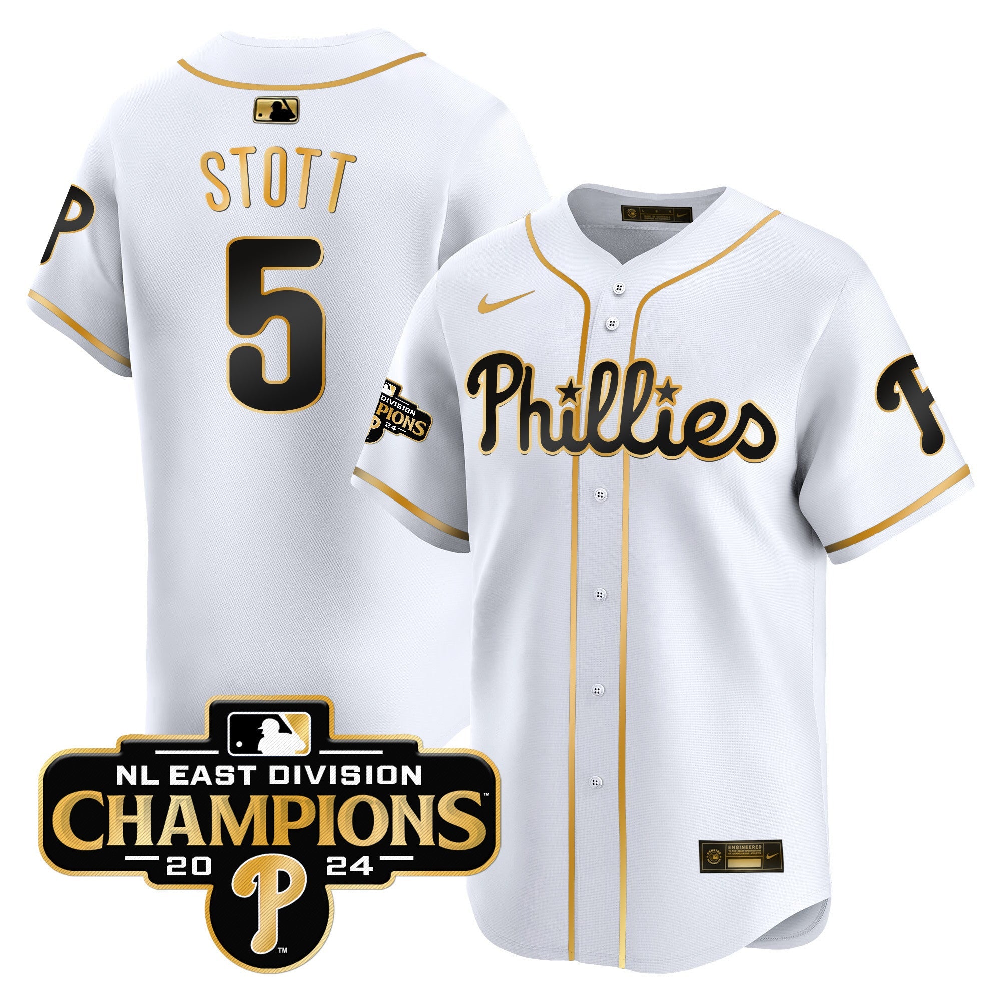 Men’s 2024 NL East Division Champions Gold Vapor Premier Limited Jersey