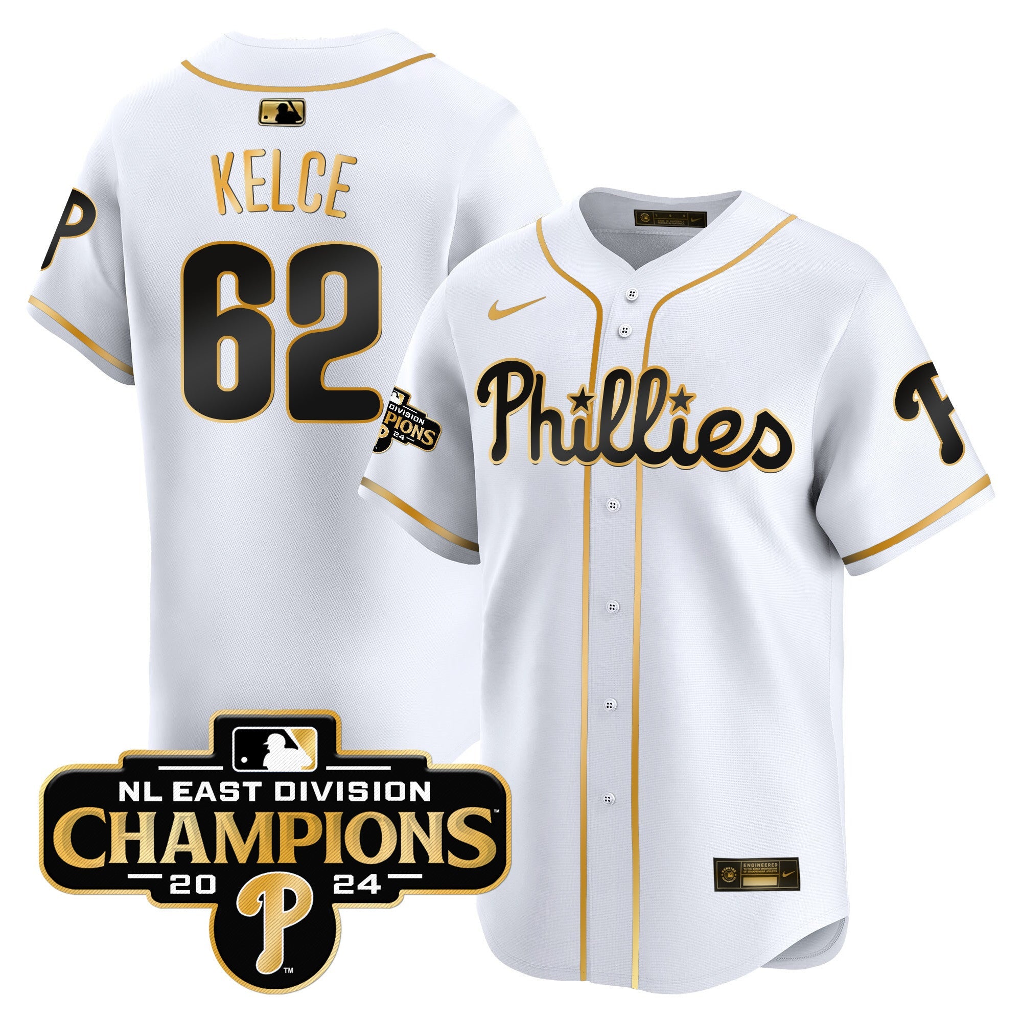 Men’s 2024 NL East Division Champions Gold Vapor Premier Limited Jersey