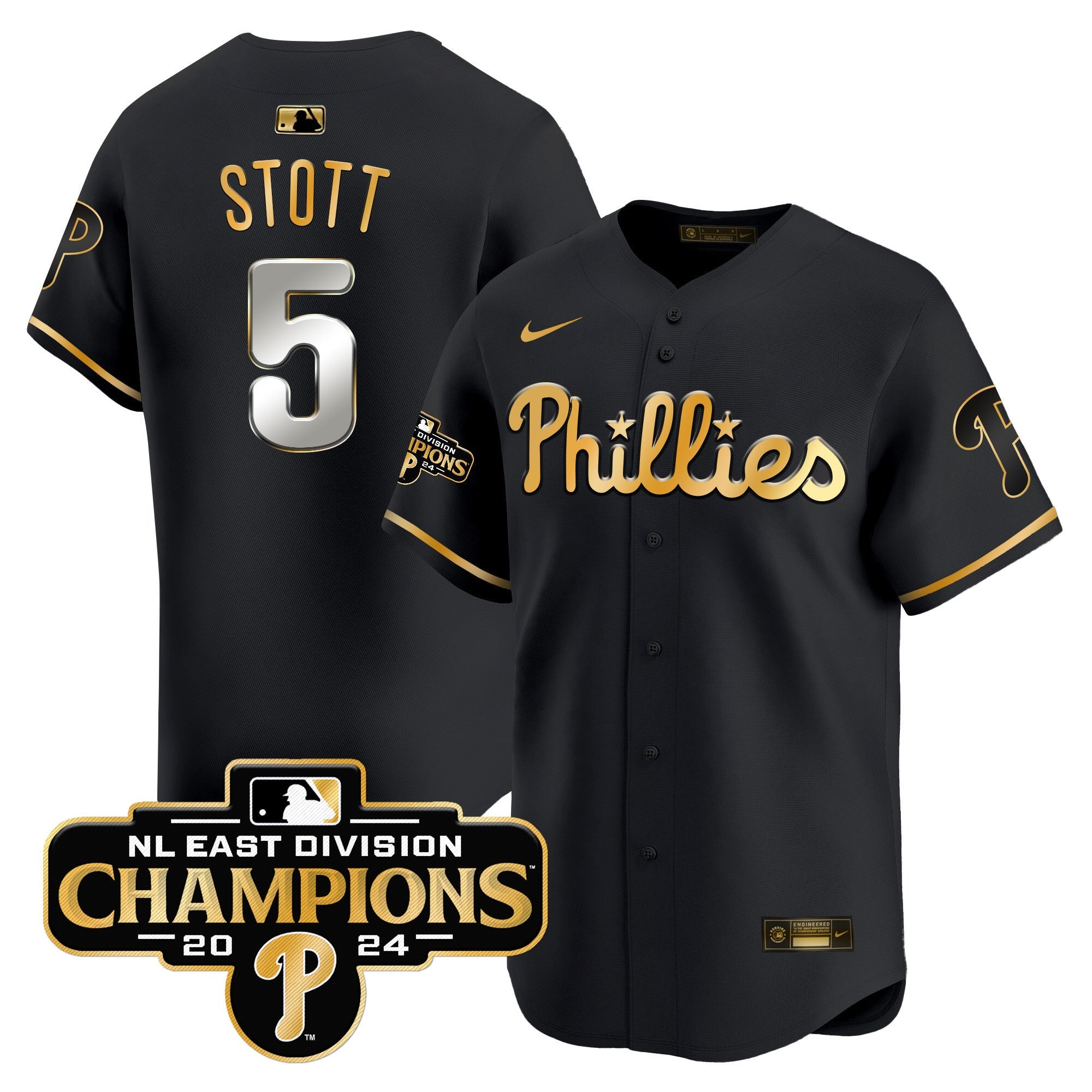 Men’s 2024 NL East Division Champions Gold Vapor Premier Limited Jersey