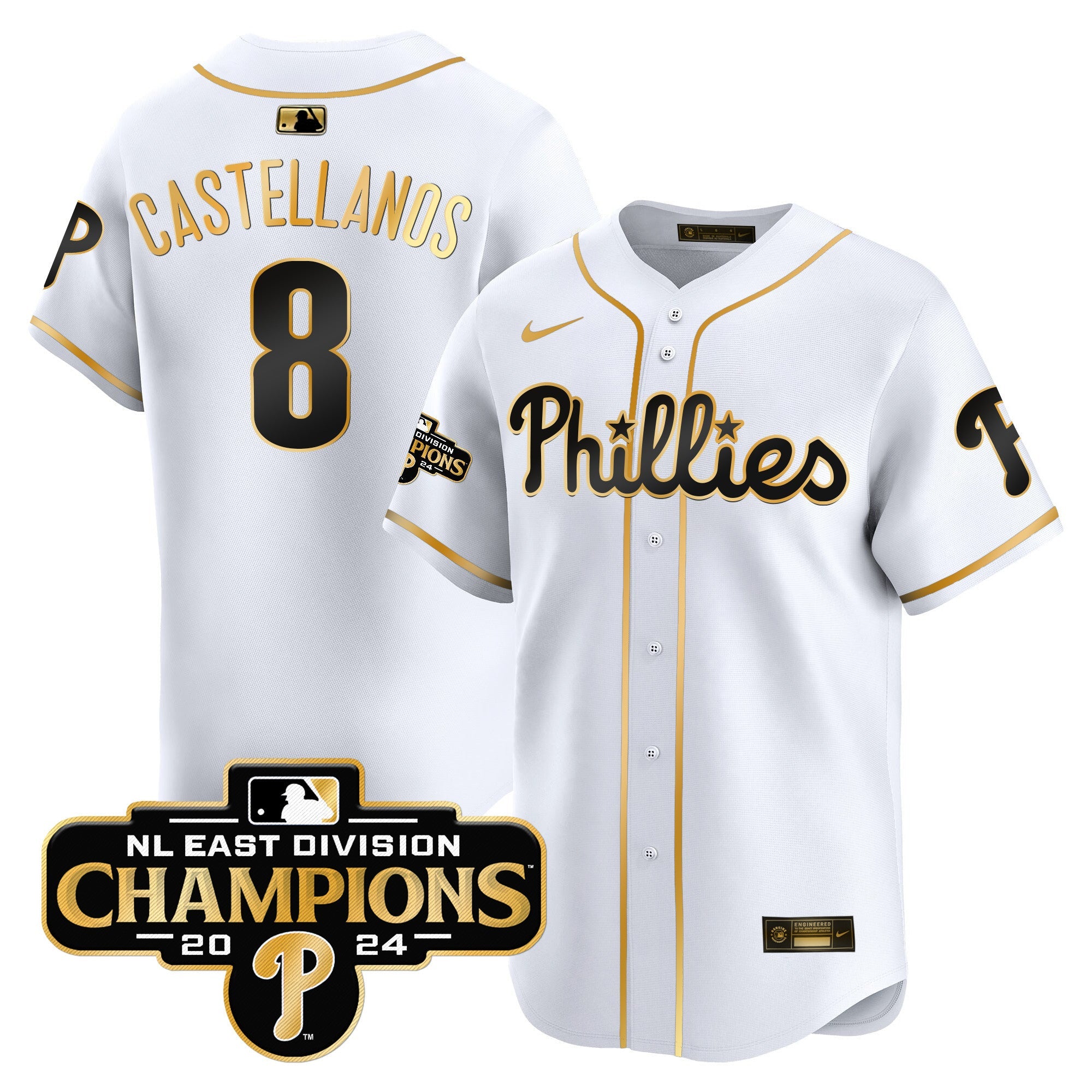 Men’s 2024 NL East Division Champions Gold Vapor Premier Limited Jersey