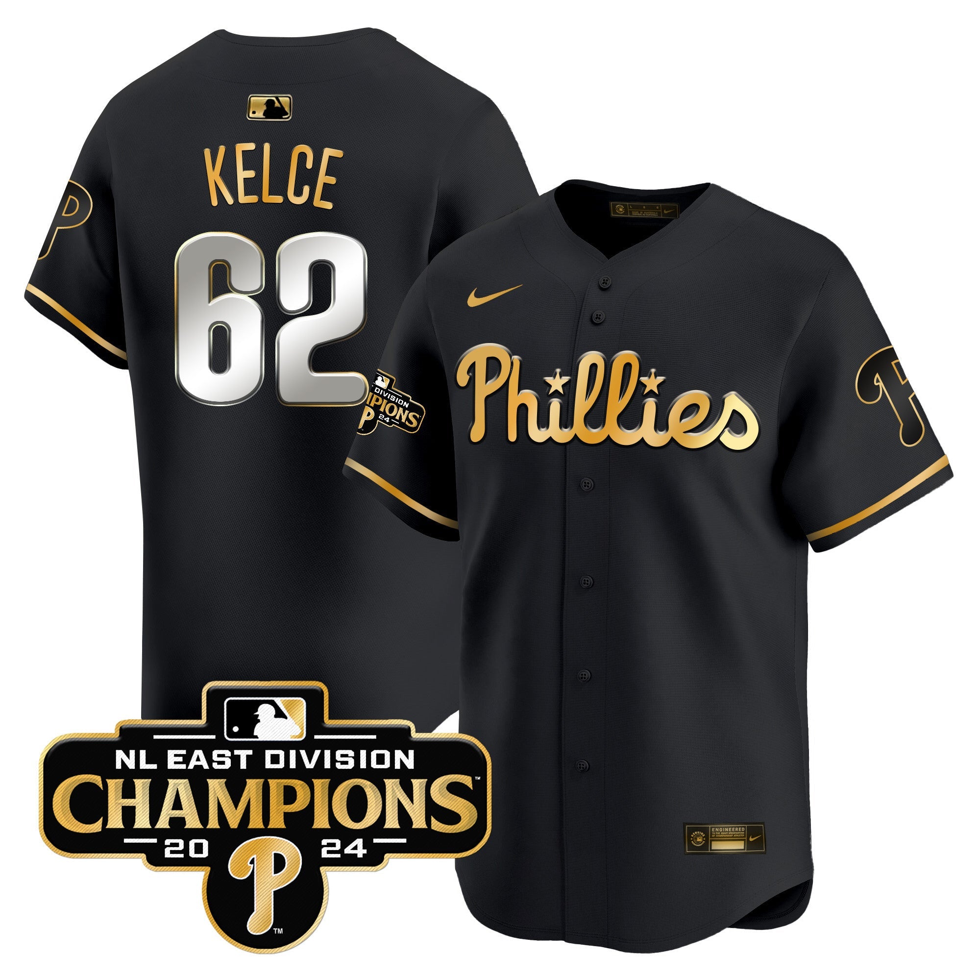 Men’s 2024 NL East Division Champions Gold Vapor Premier Limited Jersey