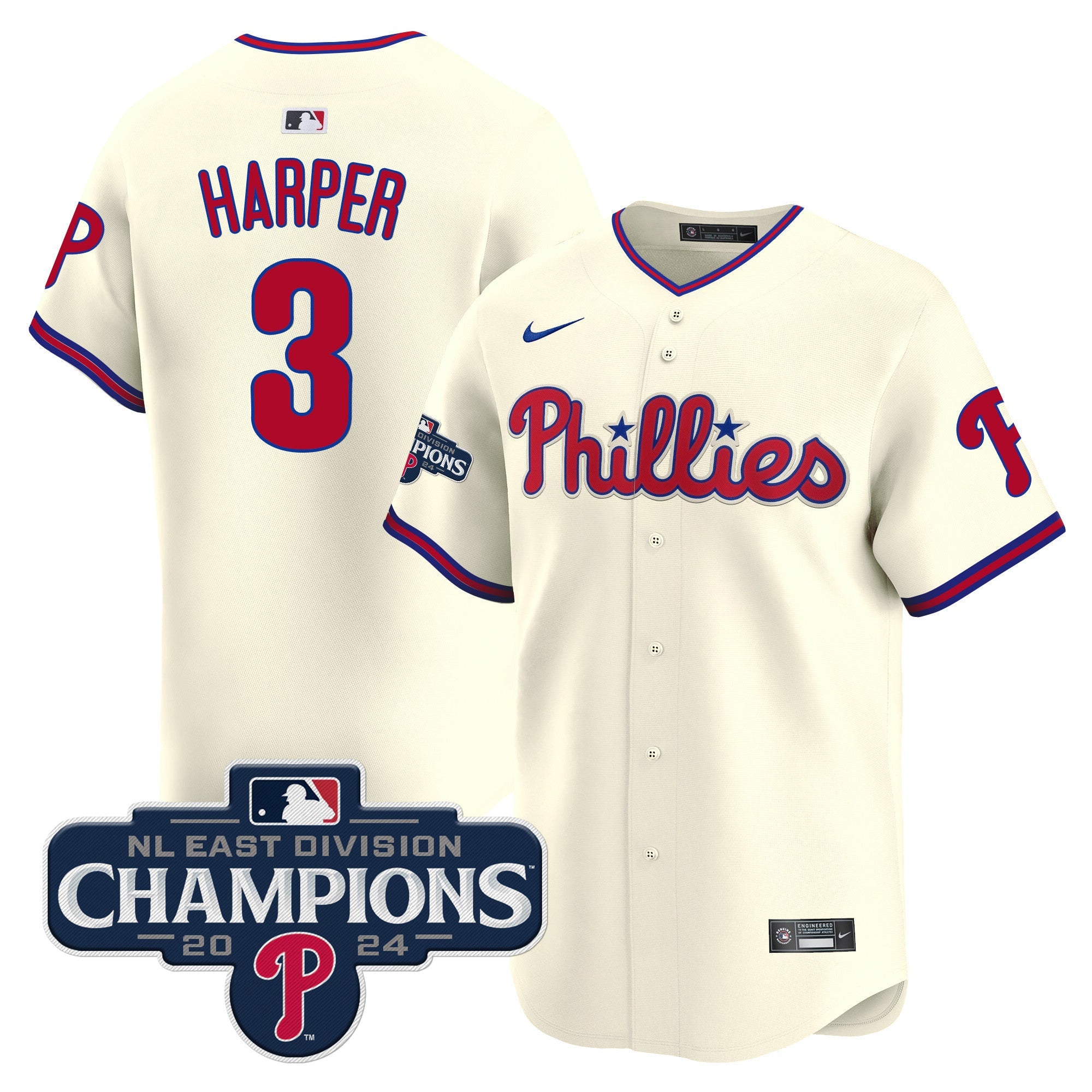Men’s 2024 NL East Division Champions Gold Vapor Premier Limited Jersey