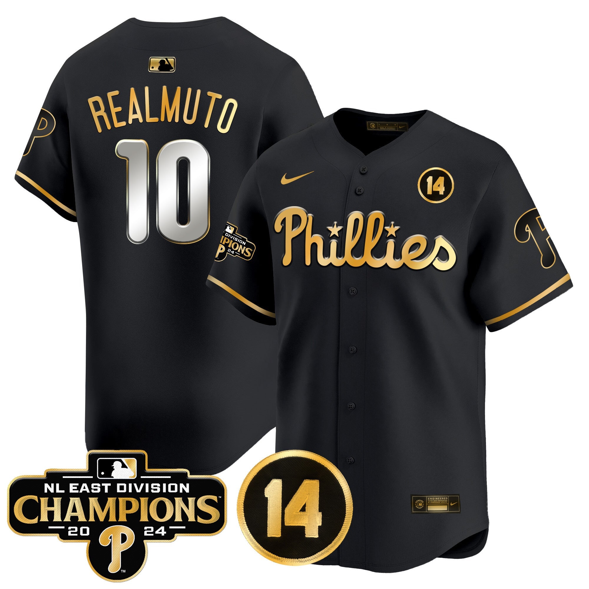 Men’s 2024 NL East Division Champions & Pete Rose Patch Vapor Premier Limited Jersey
