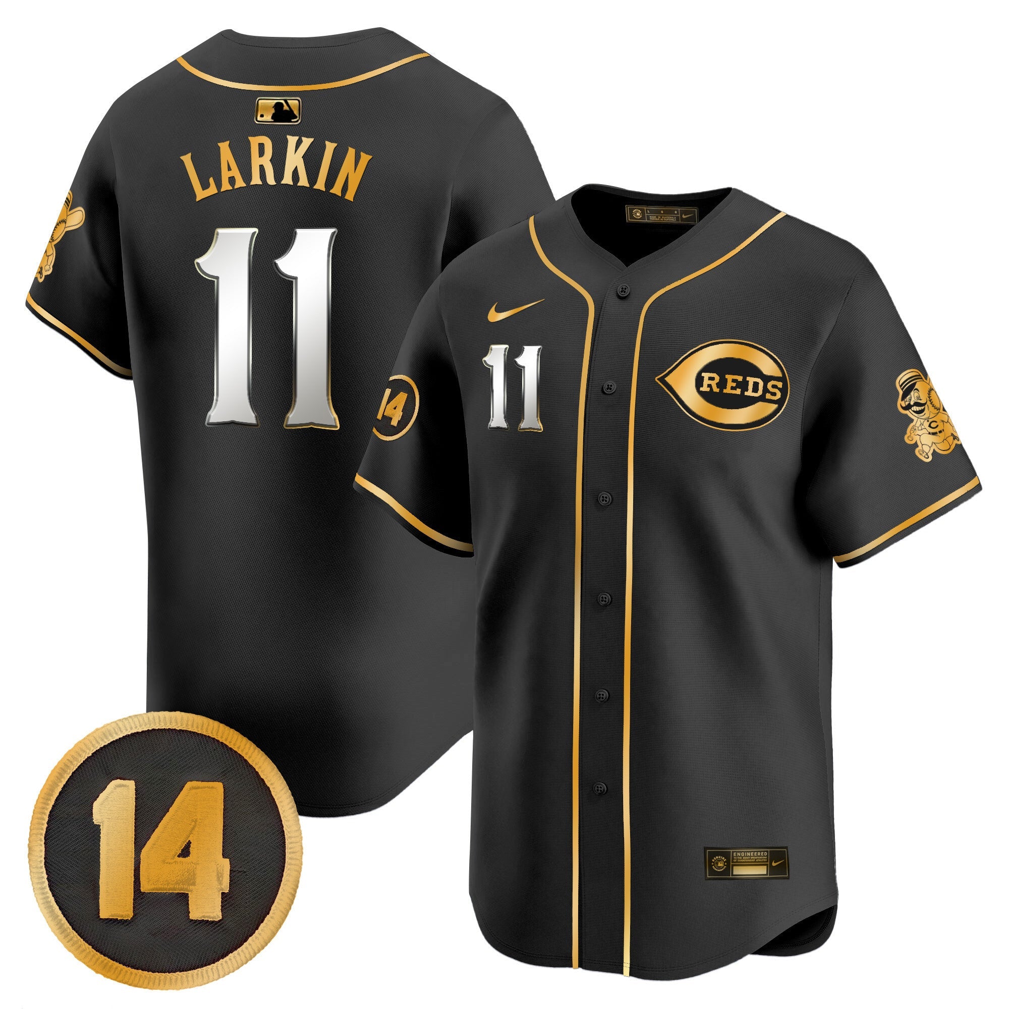 Men’s Cincinnati Pete Rose Patch Vapor Premier Limited Jersey