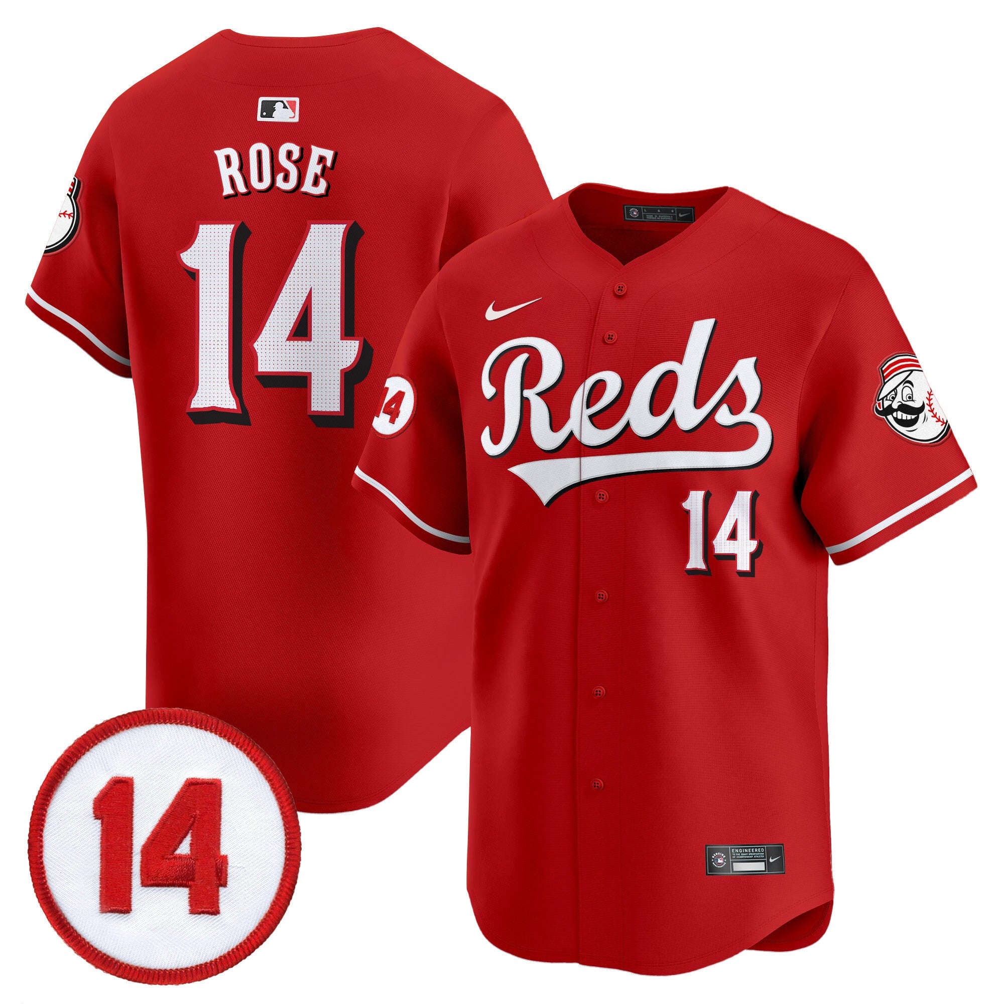 Men’s Cincinnati Pete Rose Patch Vapor Premier Limited Jersey