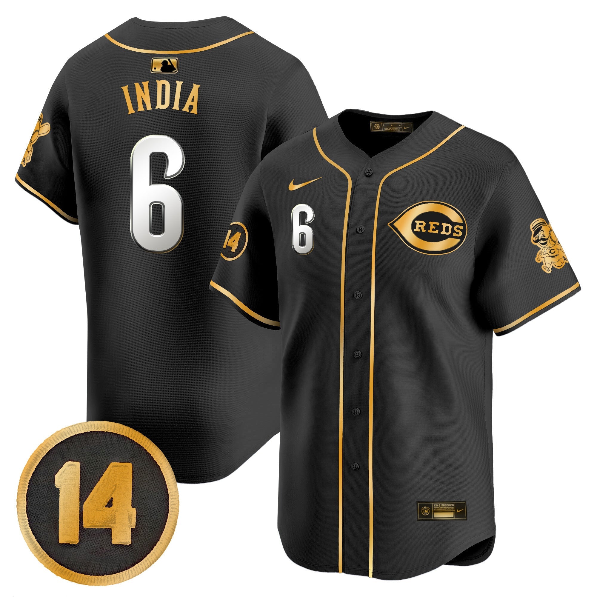 Men’s Cincinnati Pete Rose Patch Vapor Premier Limited Jersey