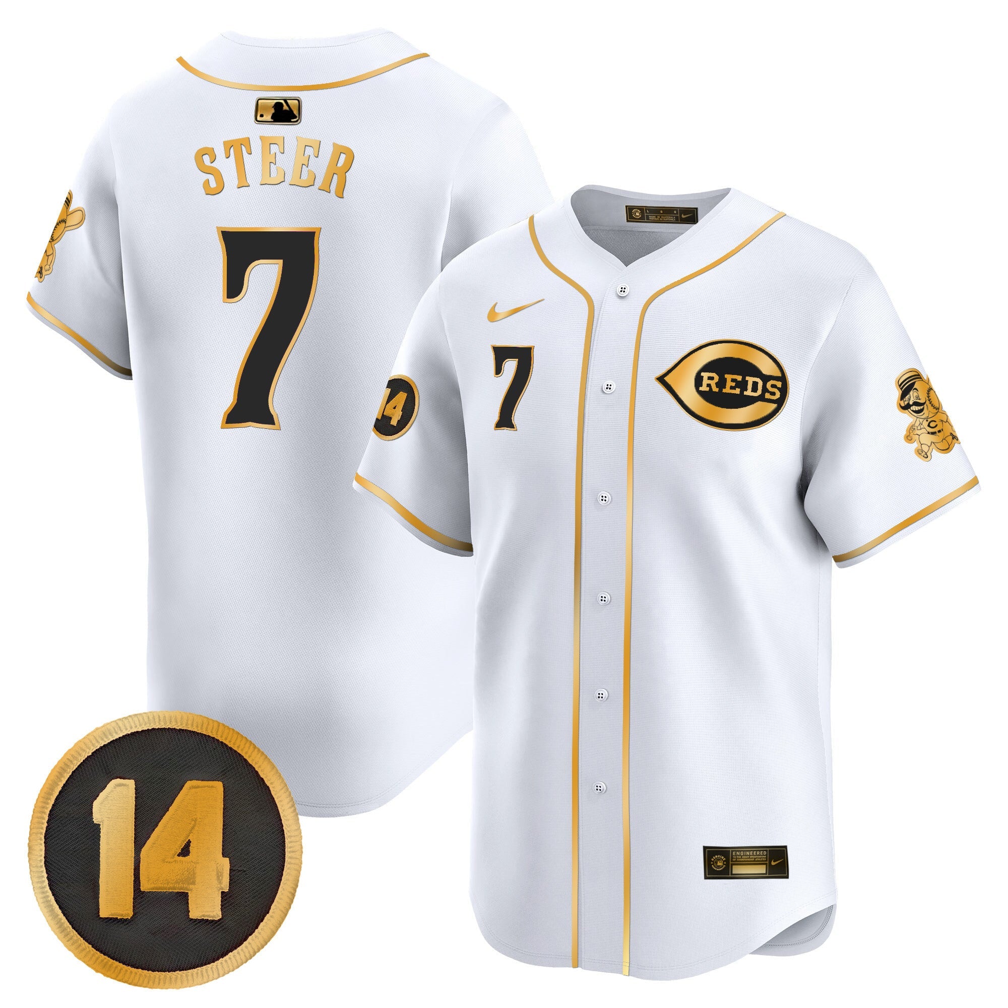 Men’s Cincinnati Pete Rose Patch Vapor Premier Limited Jersey