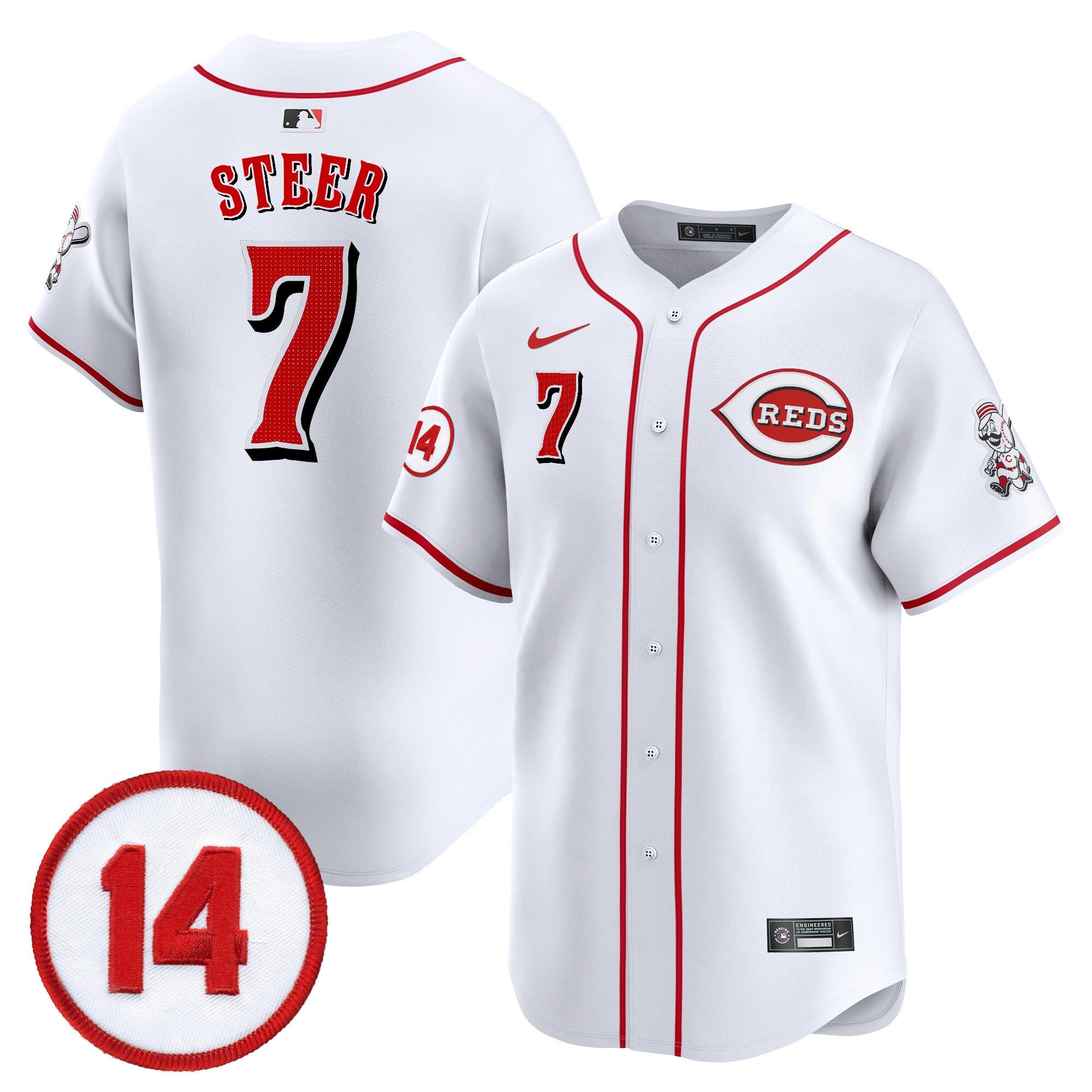 Men’s Cincinnati Pete Rose Patch Vapor Premier Limited Jersey