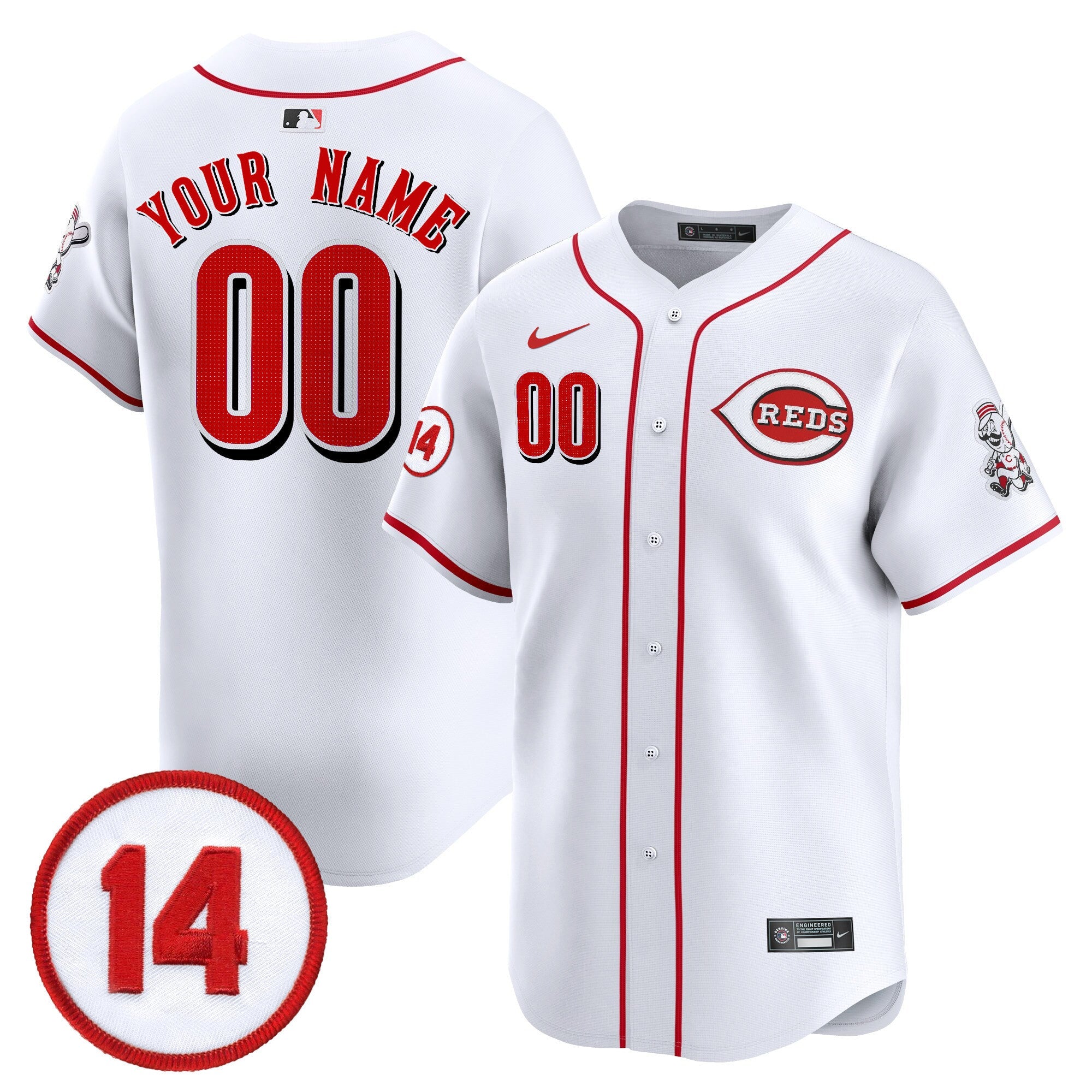 Cincinnati Pete Rose Patch Vapor Premier Limited Custom Jersey