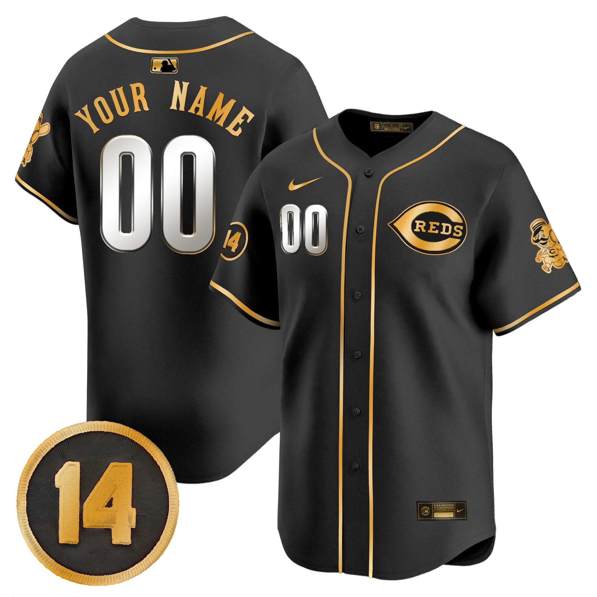 Cincinnati Pete Rose Patch Vapor Premier Limited Custom Jersey