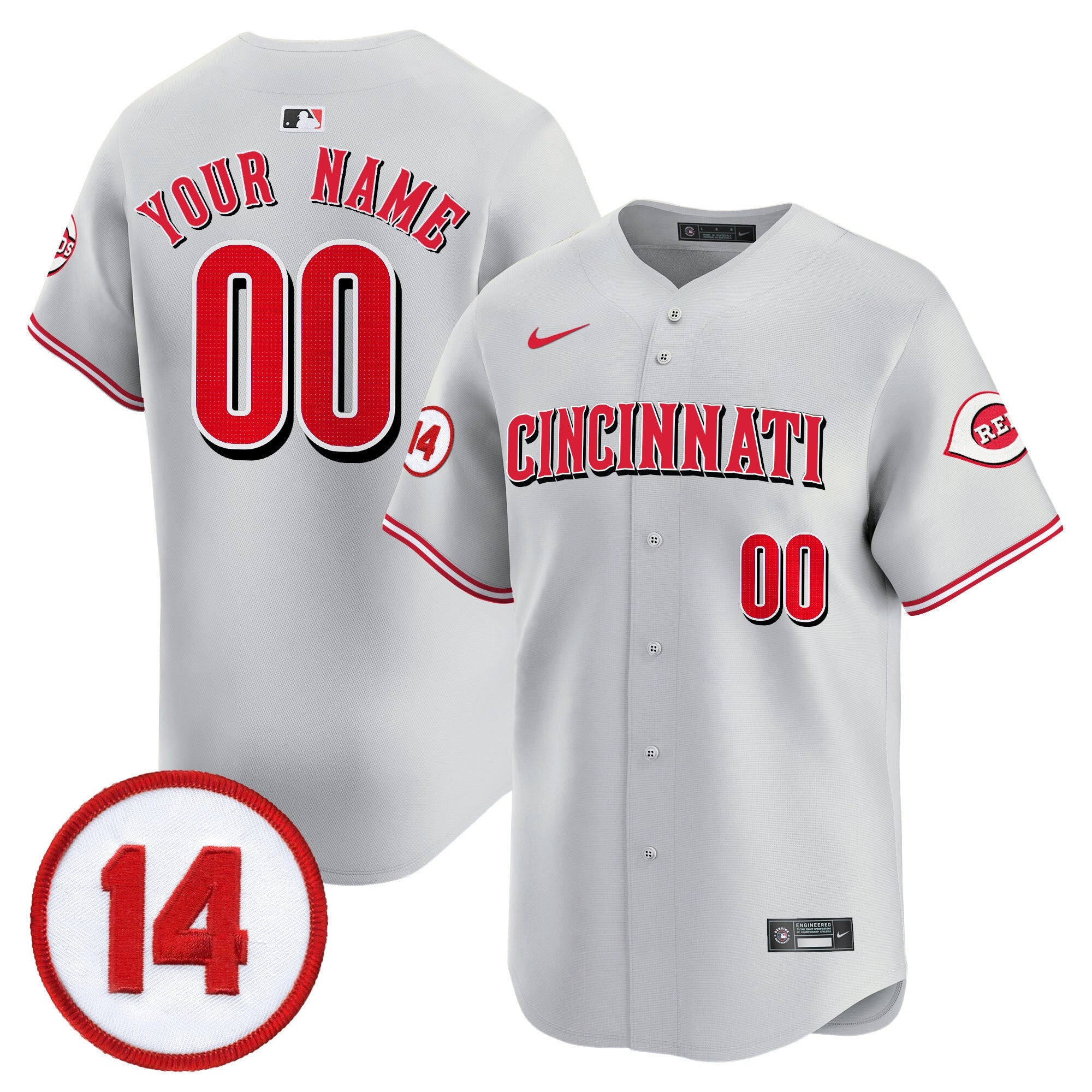 Cincinnati Pete Rose Patch Vapor Premier Limited Custom Jersey