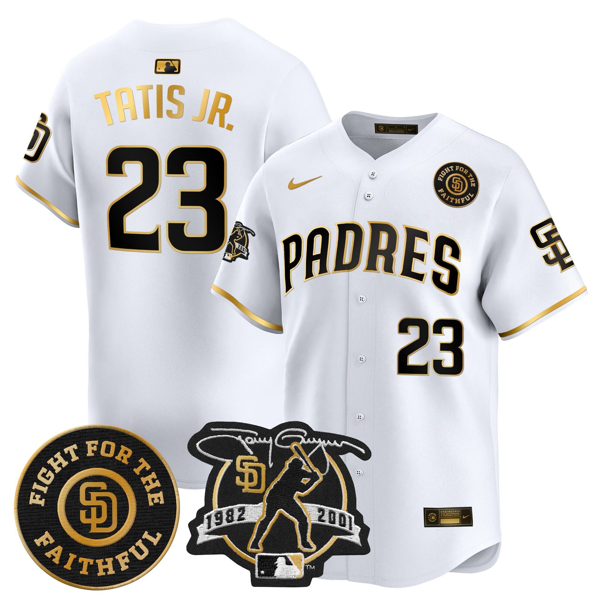 Men’s Tony Gwynn & Faithful Patch Vapor Premier Limited Jersey