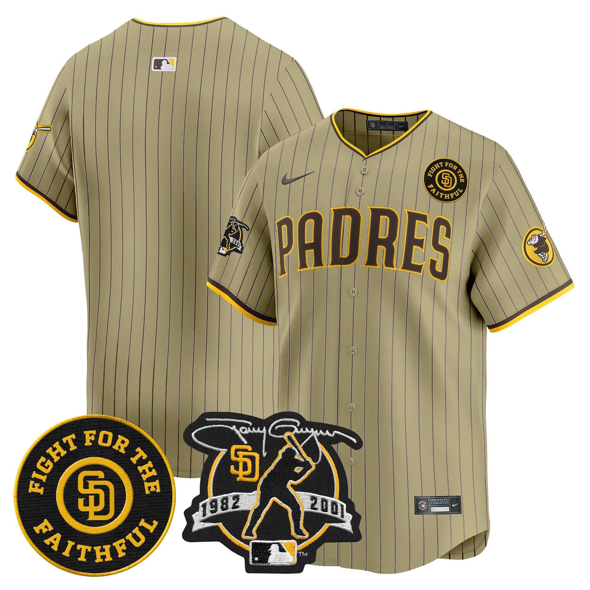 Men’s Tony Gwynn & Faithful Patch Vapor Premier Limited Jersey
