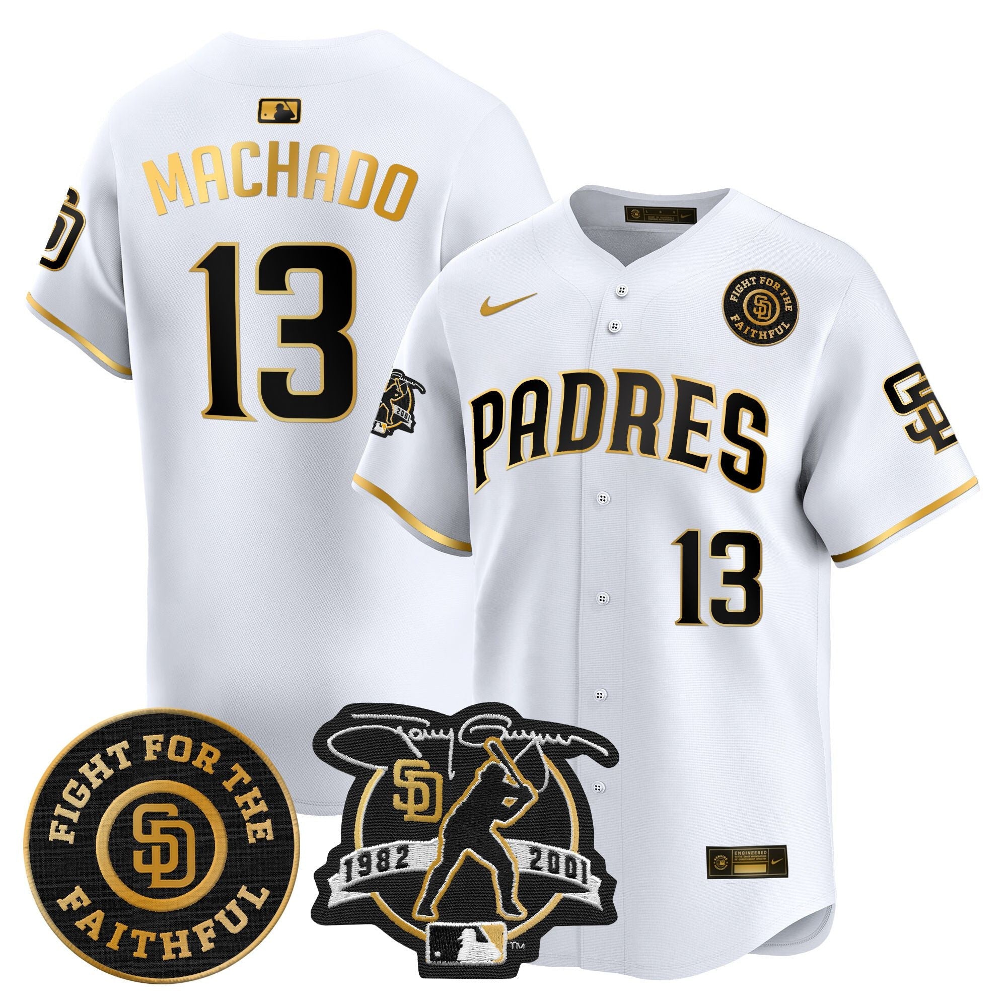 Men’s Tony Gwynn & Faithful Patch Vapor Premier Limited Jersey