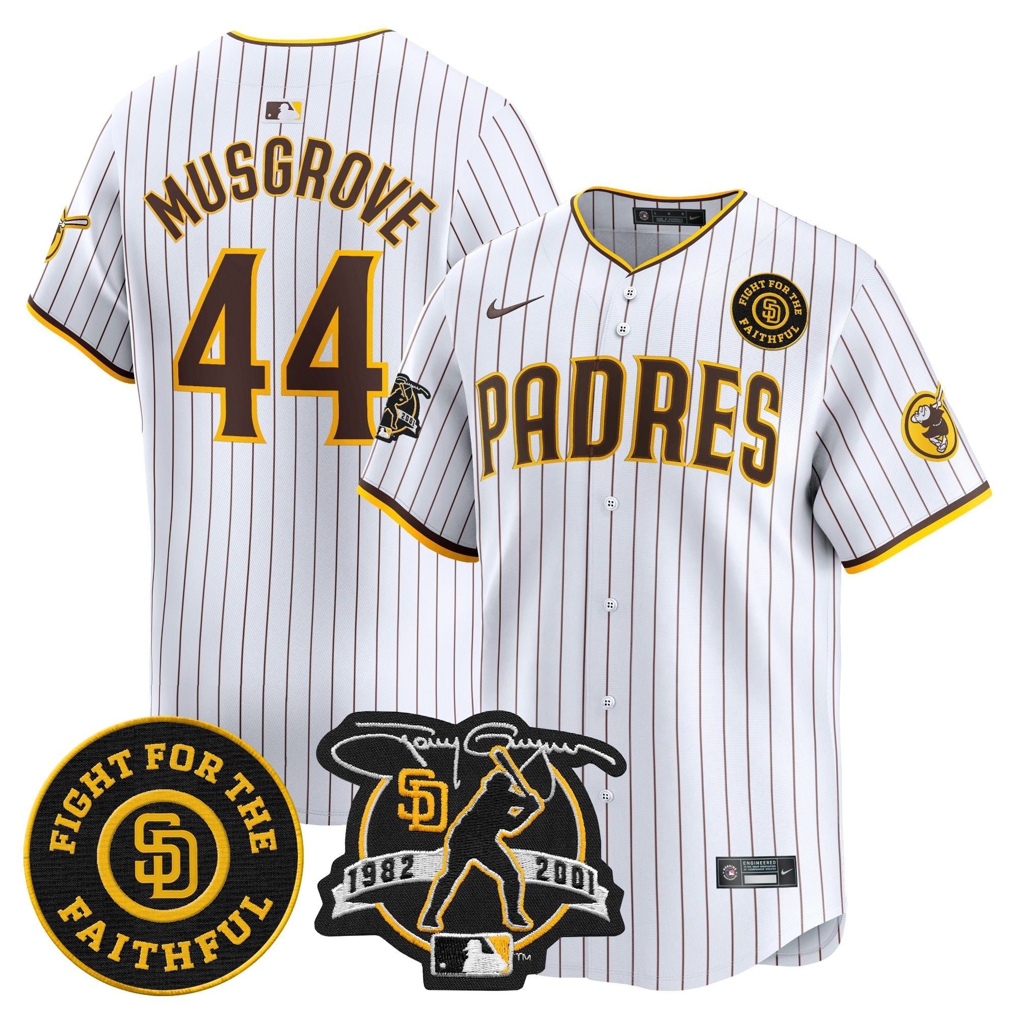 Men’s Tony Gwynn & Faithful Patch Vapor Premier Limited Jersey